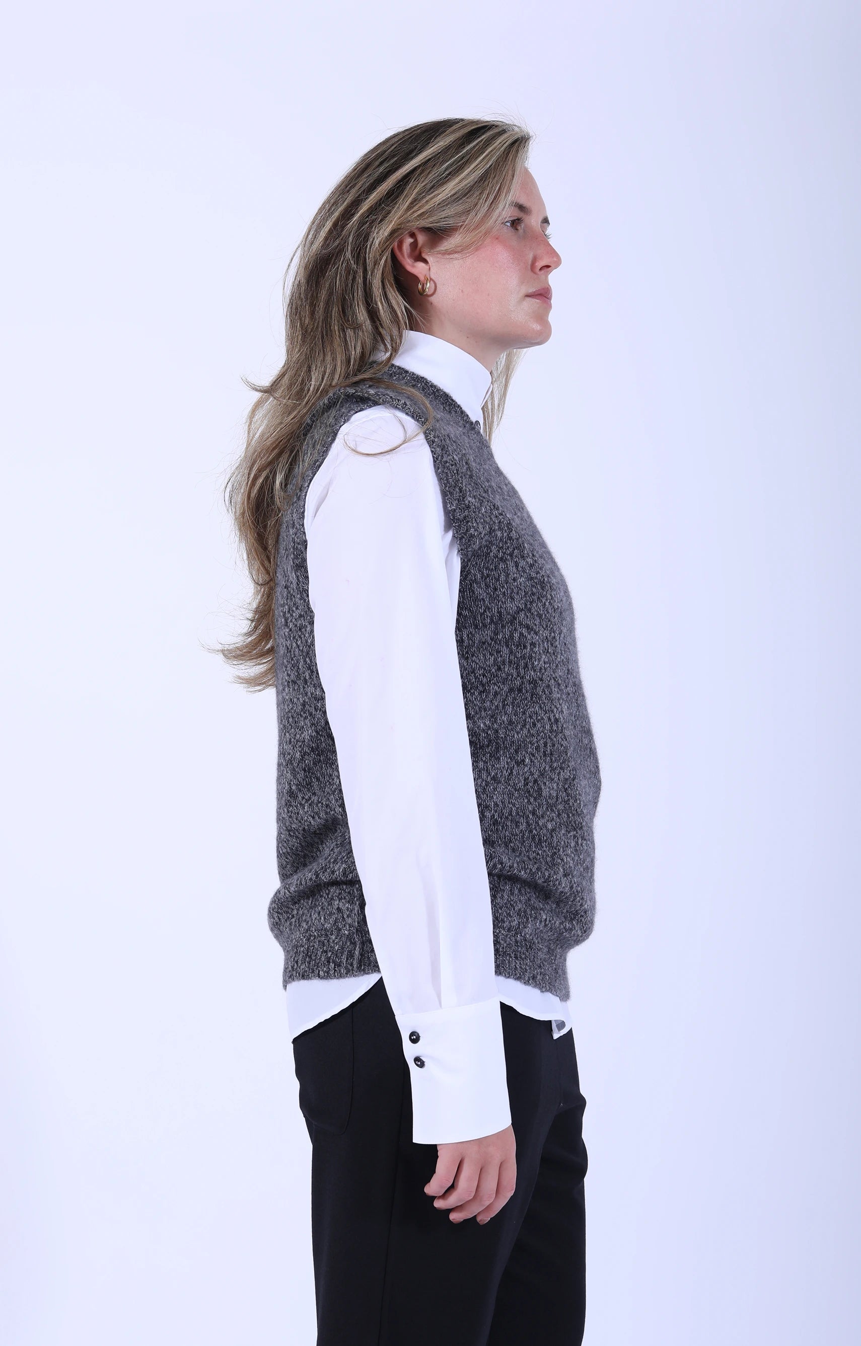 Knitwear Vest Tizio Granito