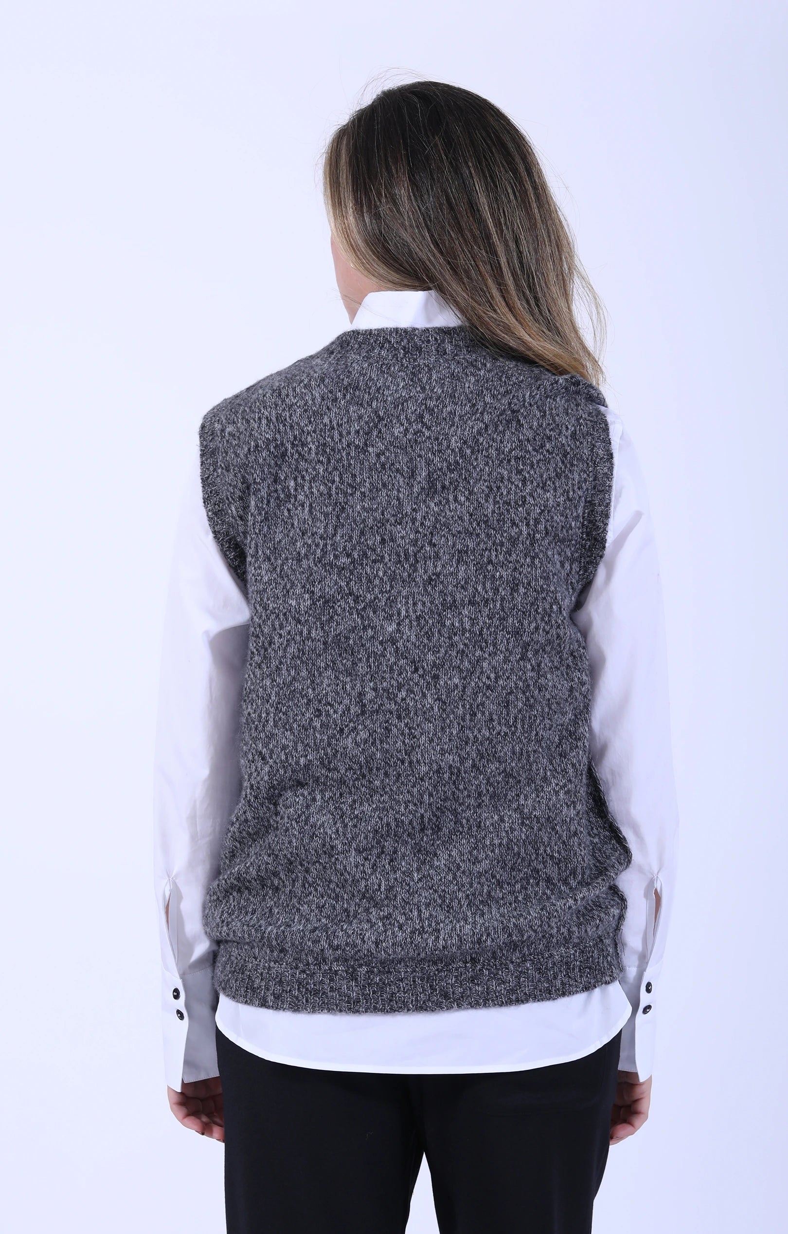 Knitwear Vest Tizio Granito