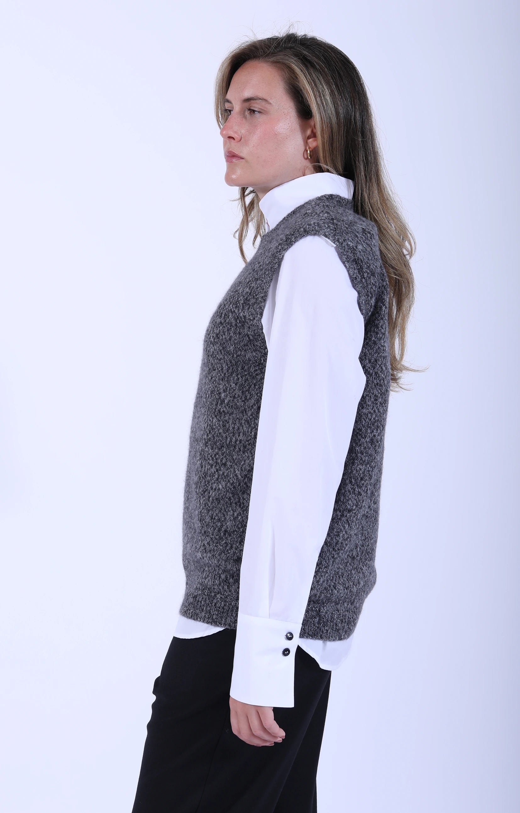 Knitwear Vest Tizio Granito
