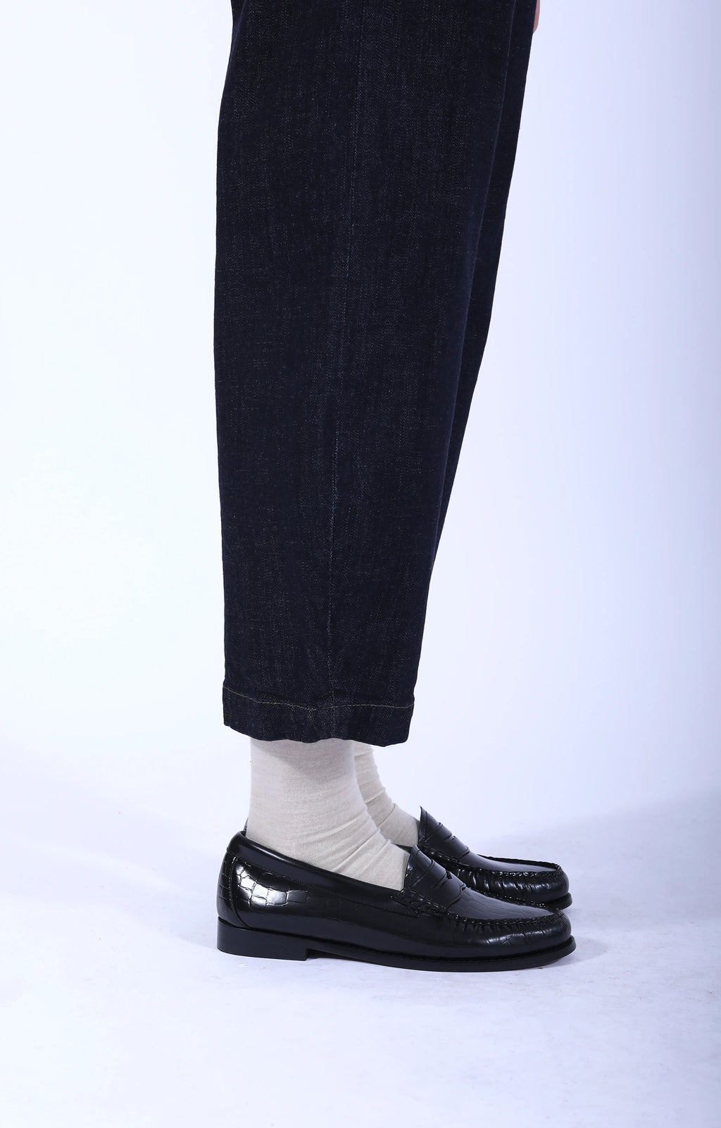 Weejun Penny Loafer Crocodile Black