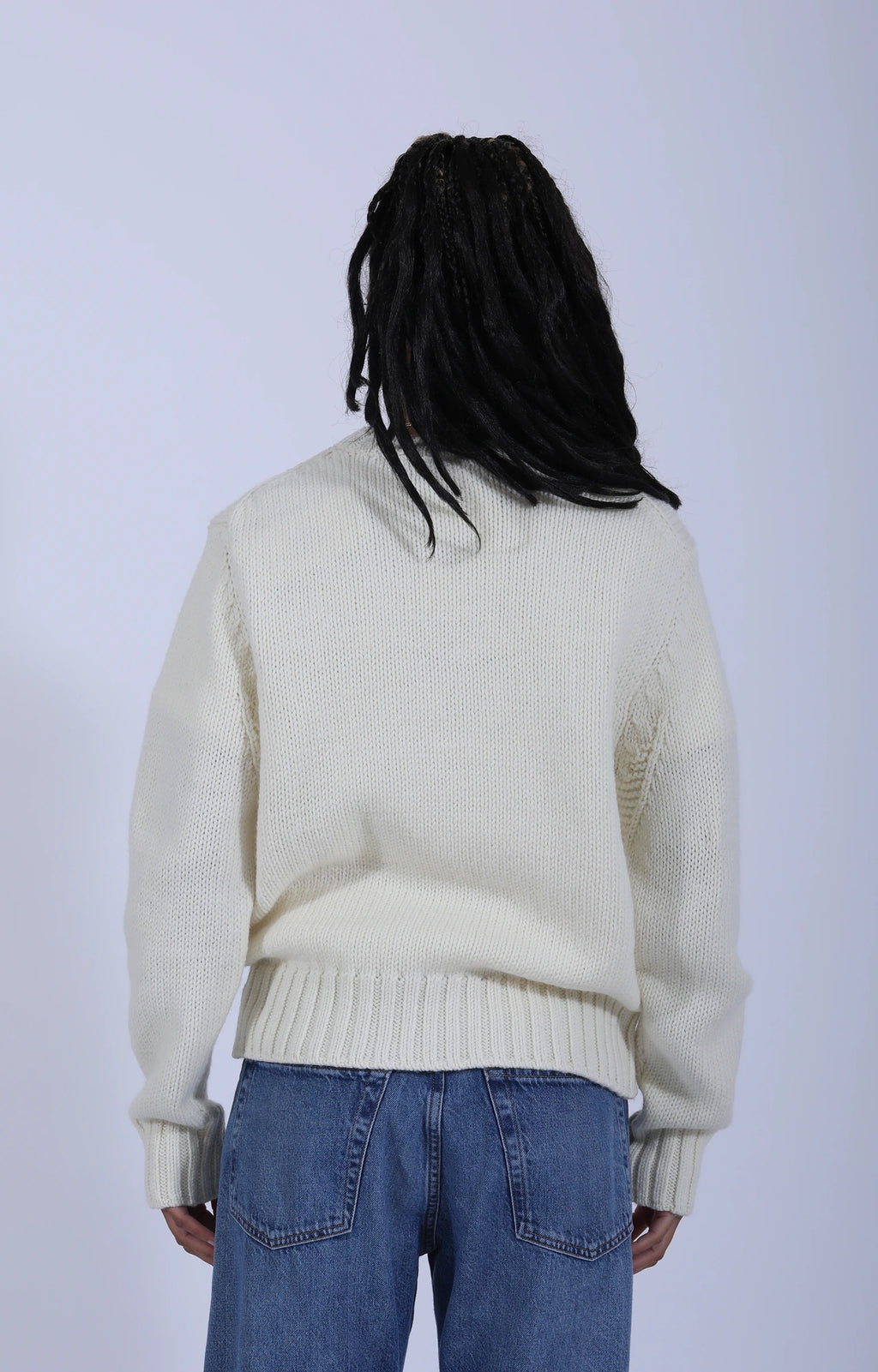Chunky Cropped Merino Wool Sweater Nature