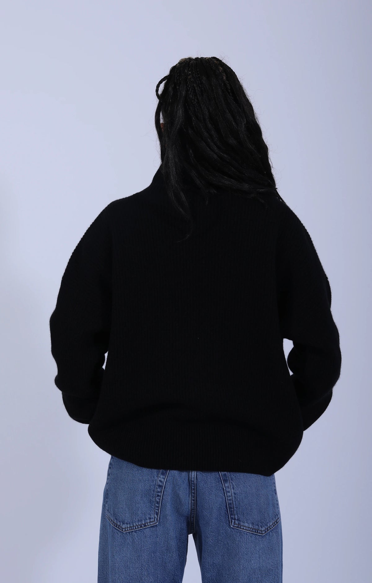 Relaxed Turtleneck Sweater Deep Black