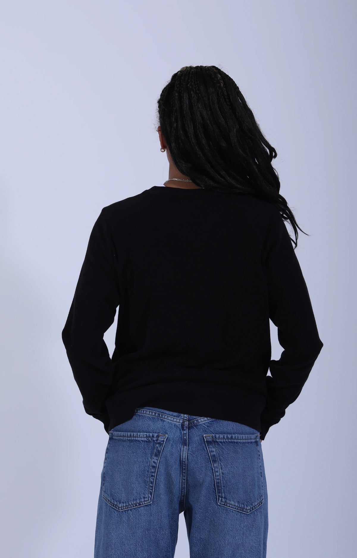 Relaxed Lightweight Raglan Sweatshirt Deep Black