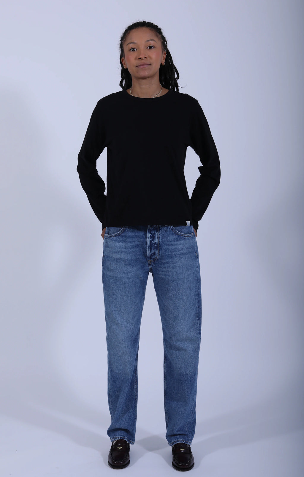 Pima Cotton Women's LS Deep Black