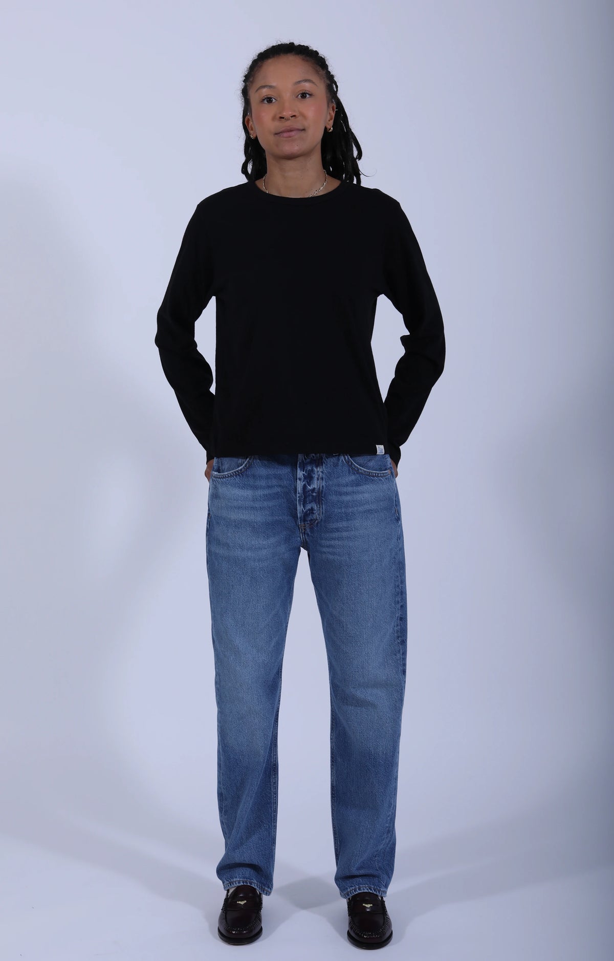 Pima Cotton Women's LS Deep Black
