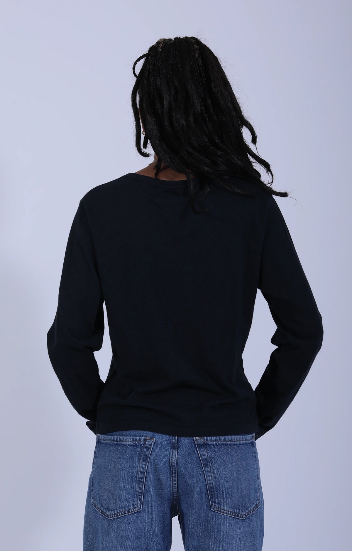 Slub Pima Women's LS Deep Black