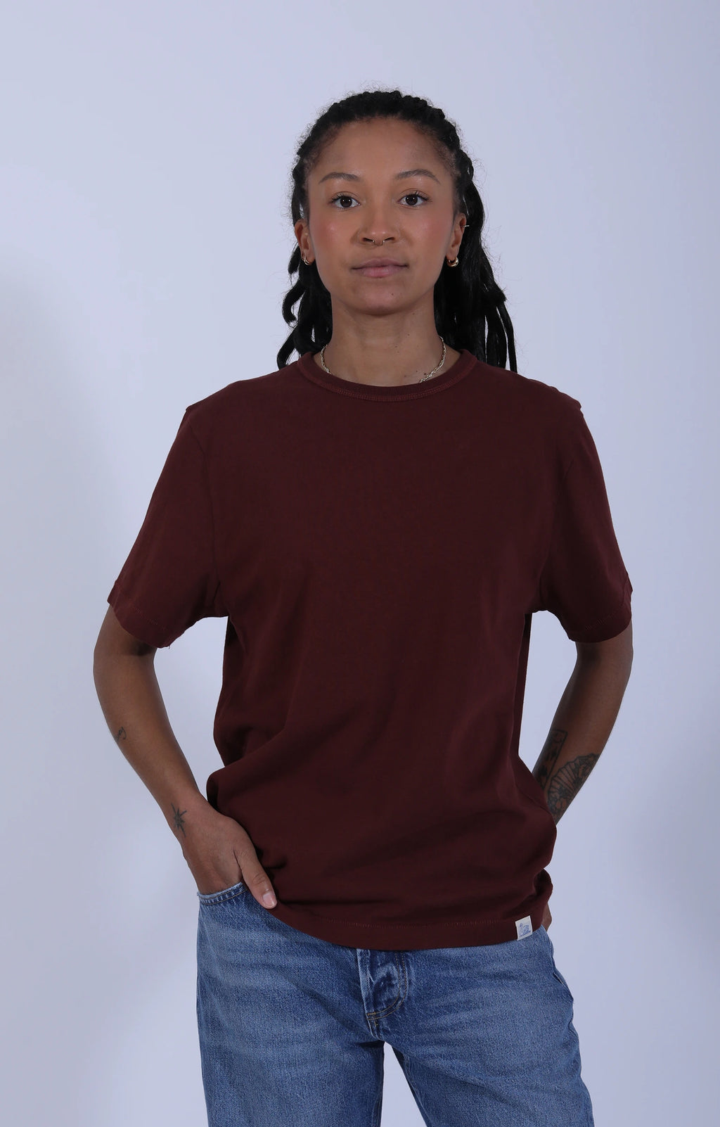 Classic Cotton Jersey T-Shirt Maroon