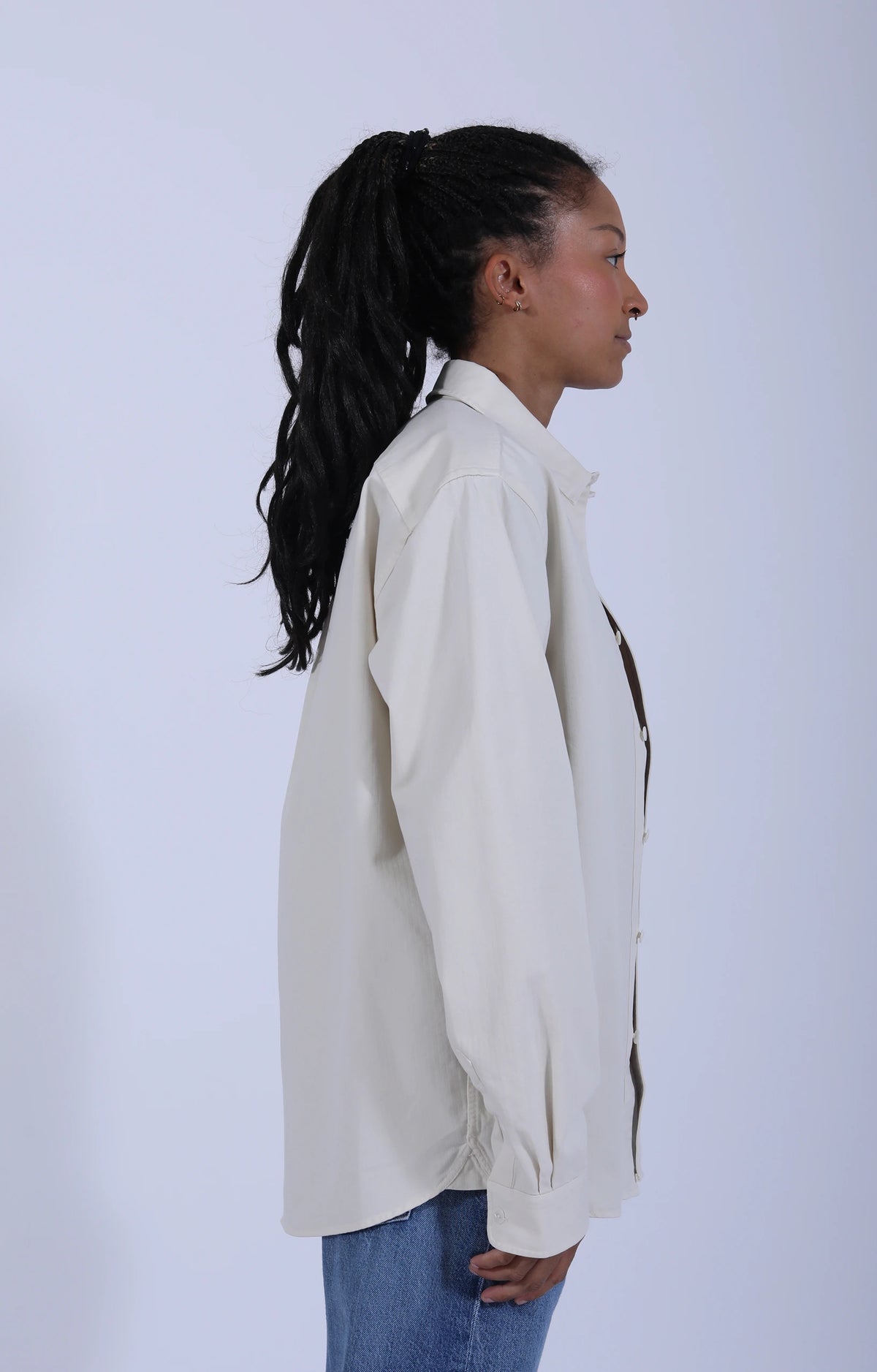 Herringbone Long Sleeve Shirt Nature