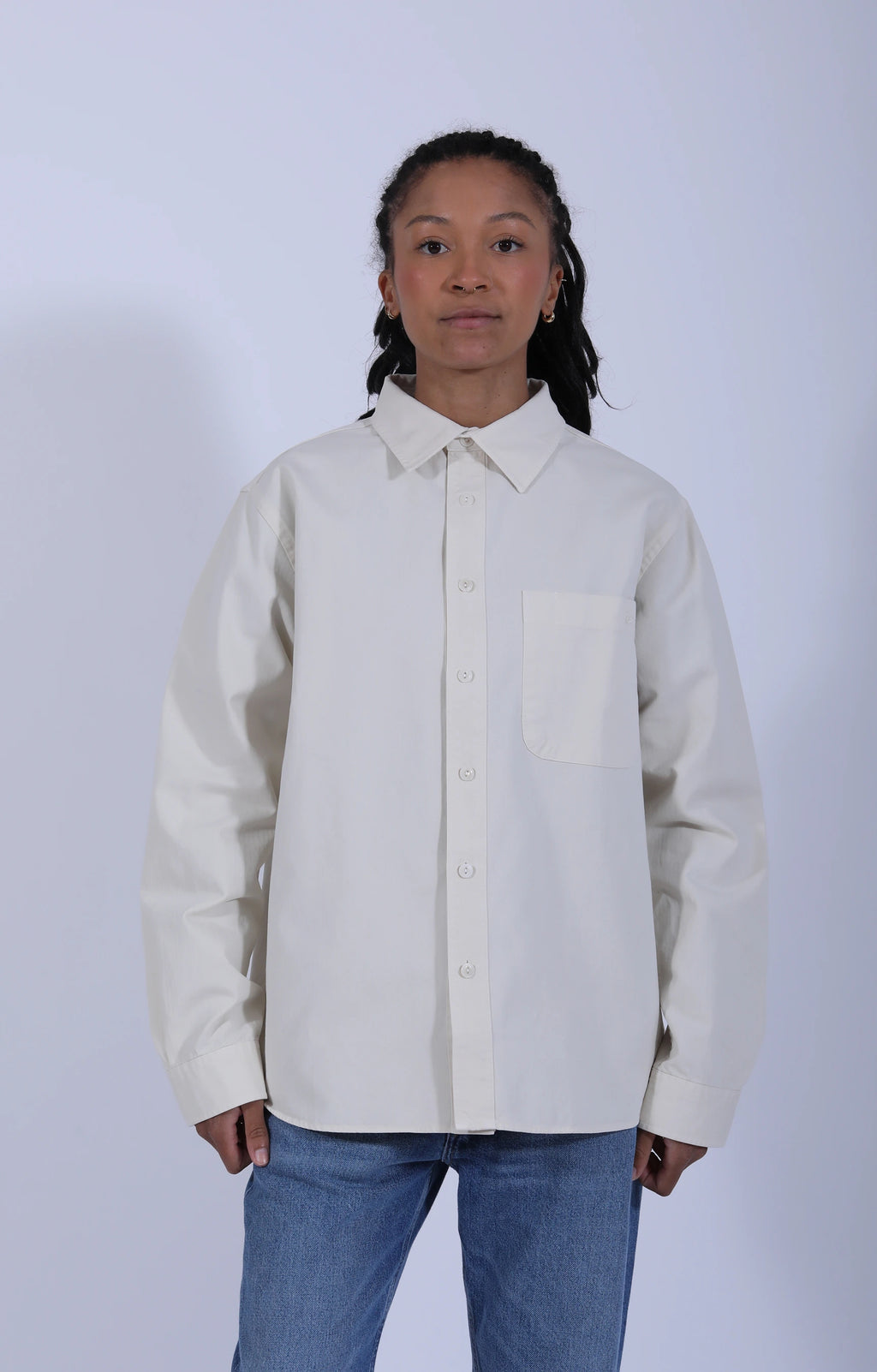 Herringbone Long Sleeve Shirt Nature