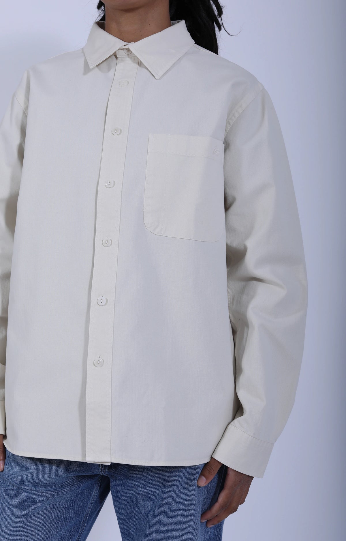 Herringbone Long Sleeve Shirt Nature