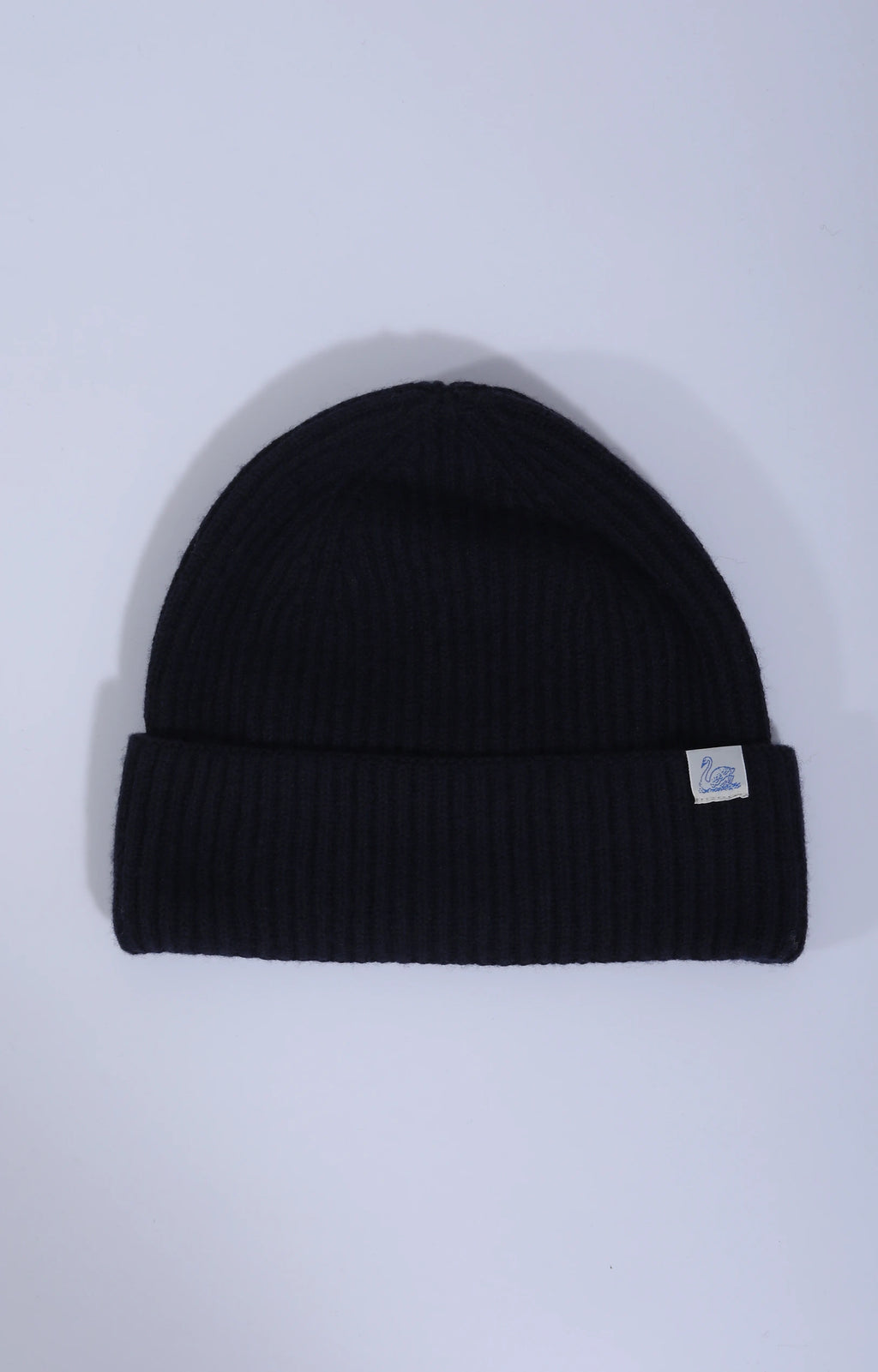 Ribbed Merino-Blend Beanie Dark Navy