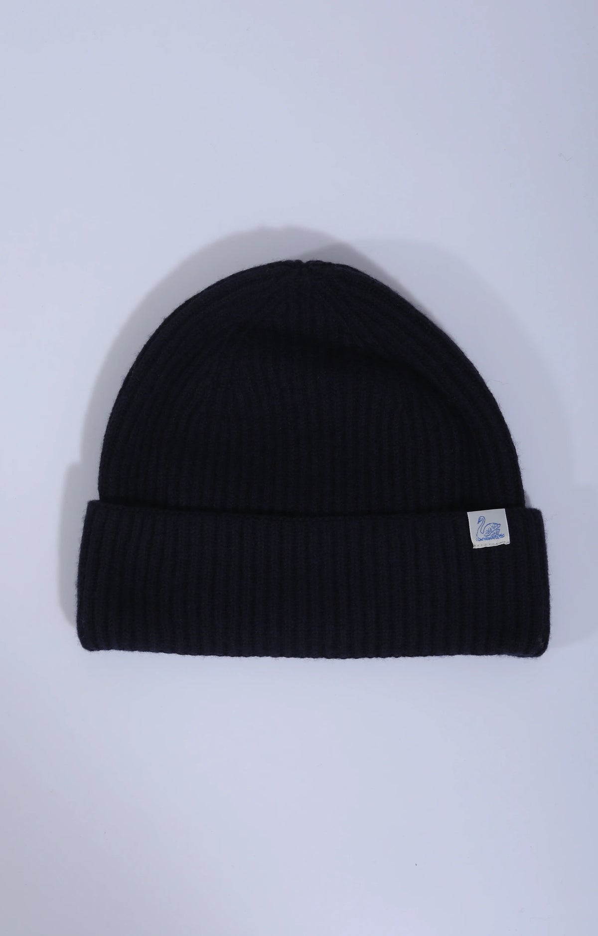 Ribbed Merino-Blend Beanie Dark Navy