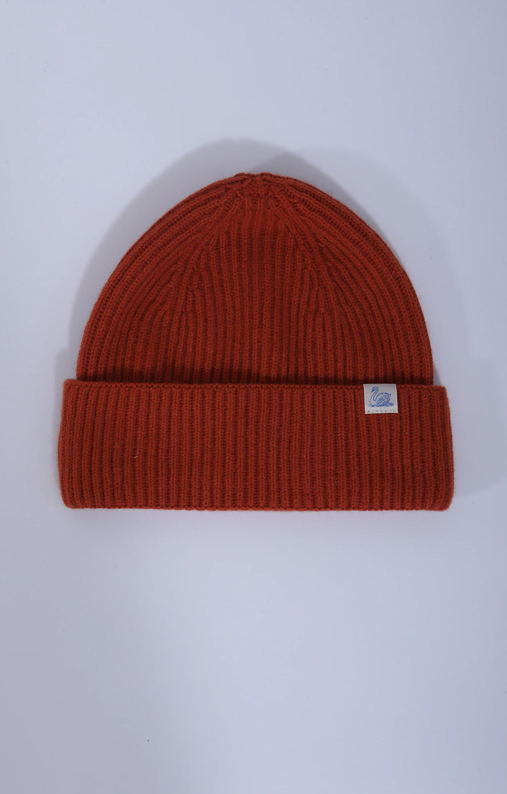 Ribbed Merino-Blend Beanie Rust