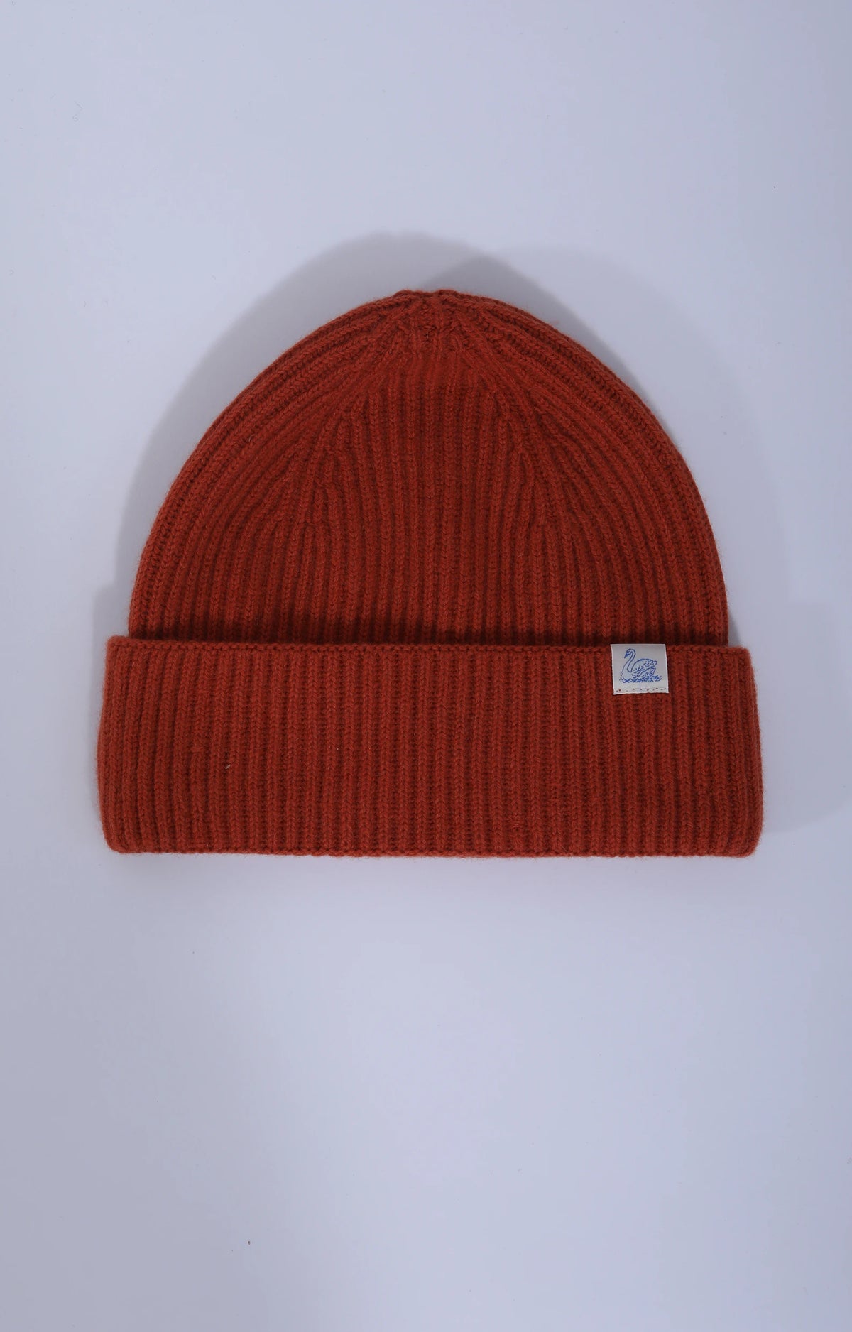 Ribbed Merino-Blend Beanie Rust