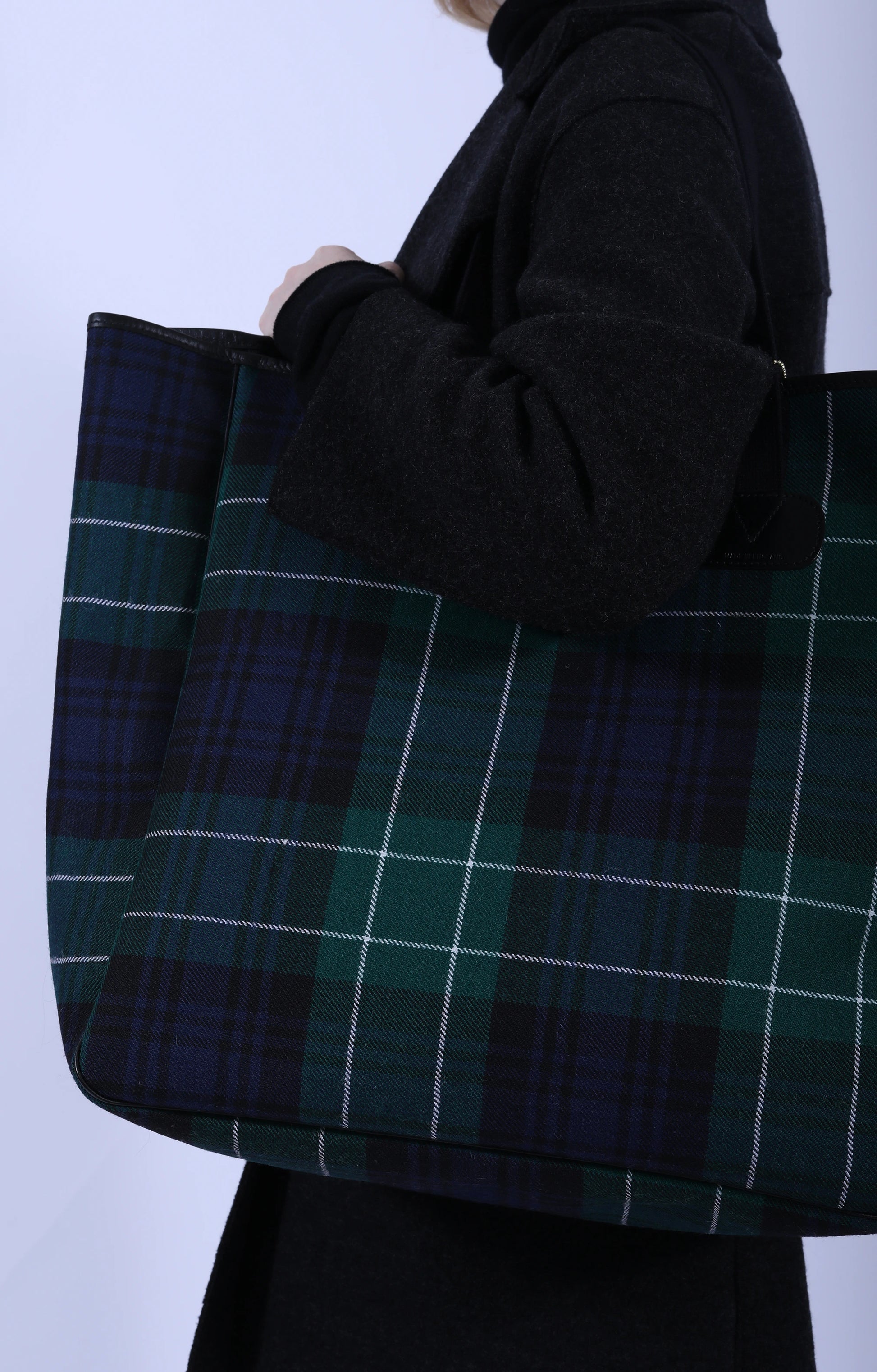 Large Carryall Green Tartan Black