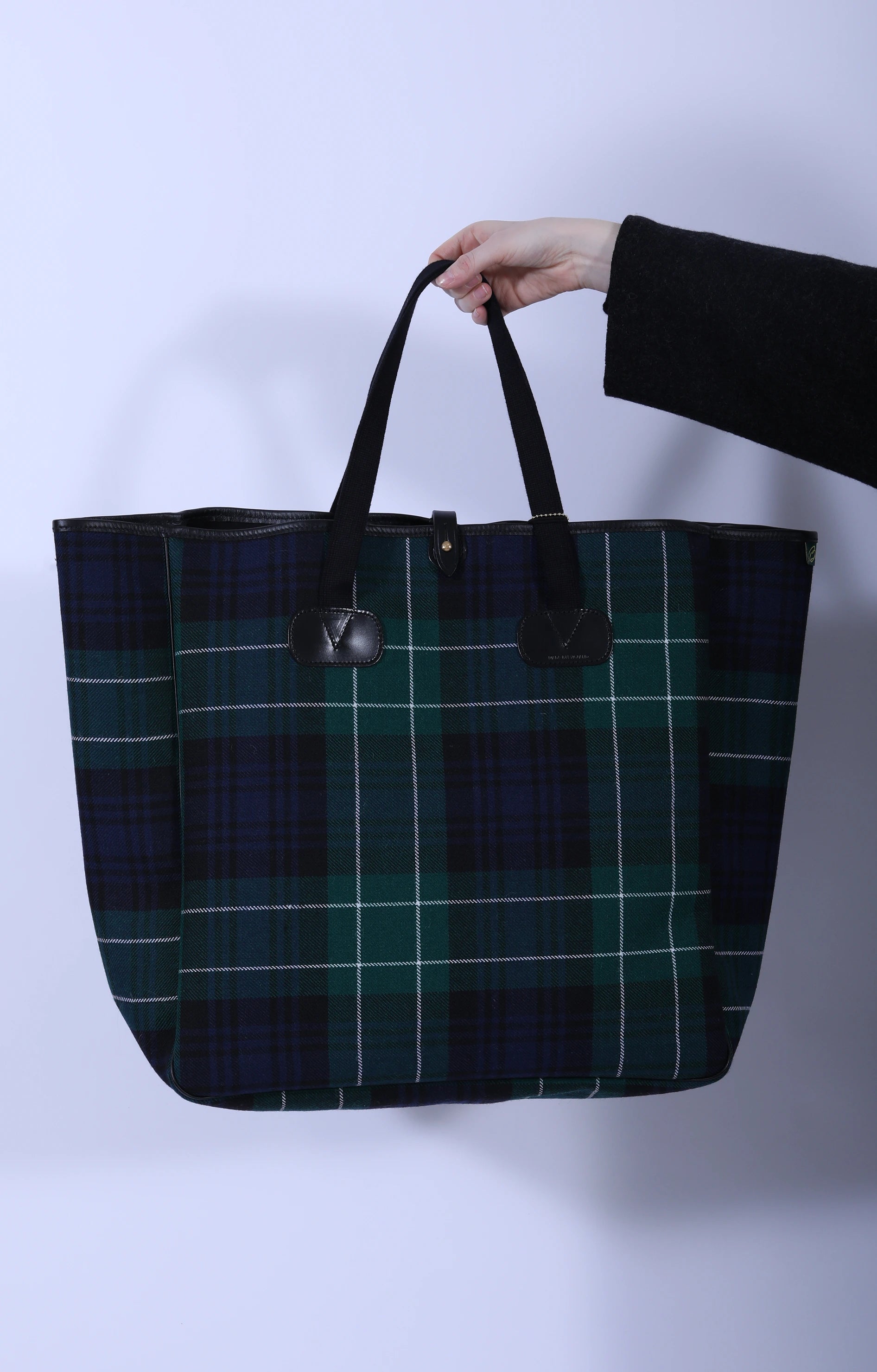 Large Carryall Green Tartan Black