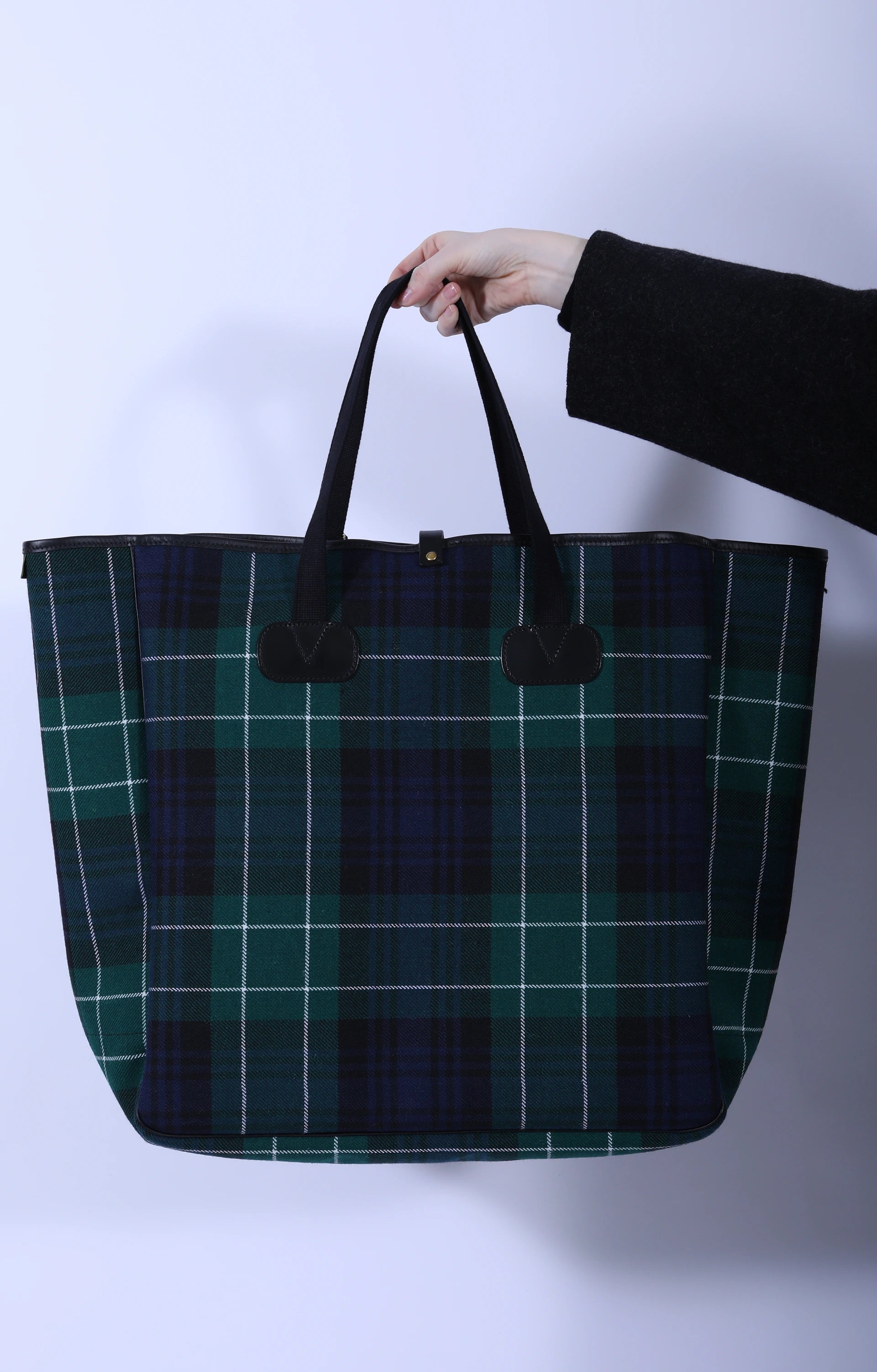 Large Carryall Green Tartan Black