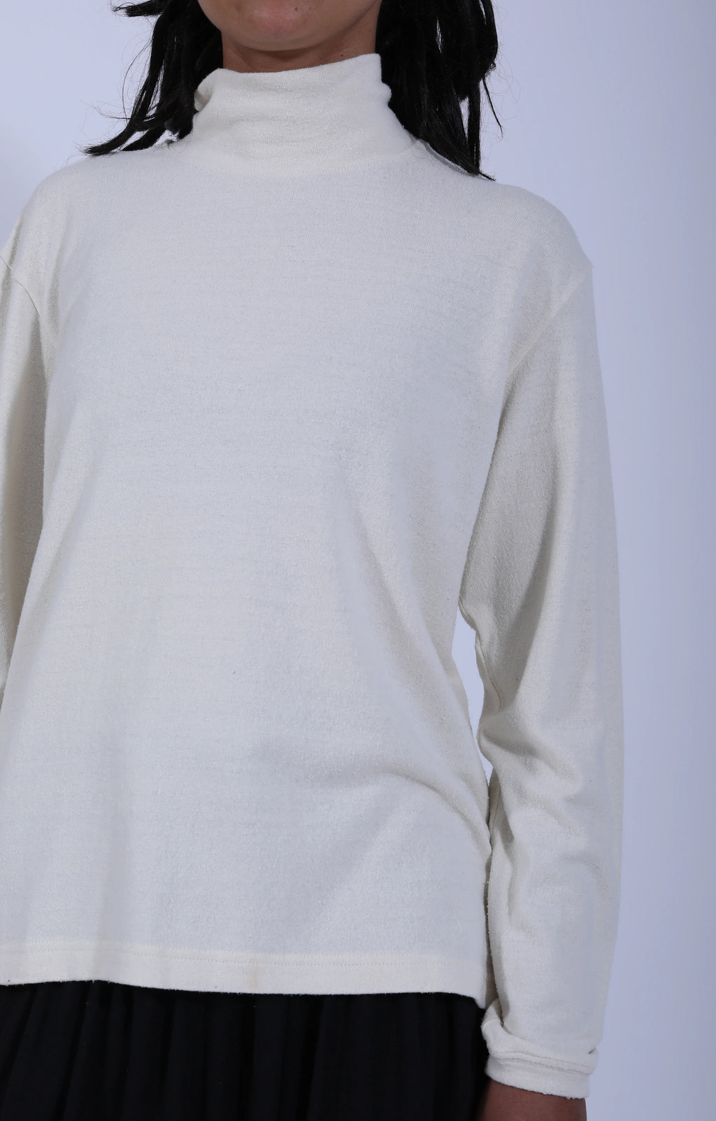 Women's Knitted T-Shirt Natural White