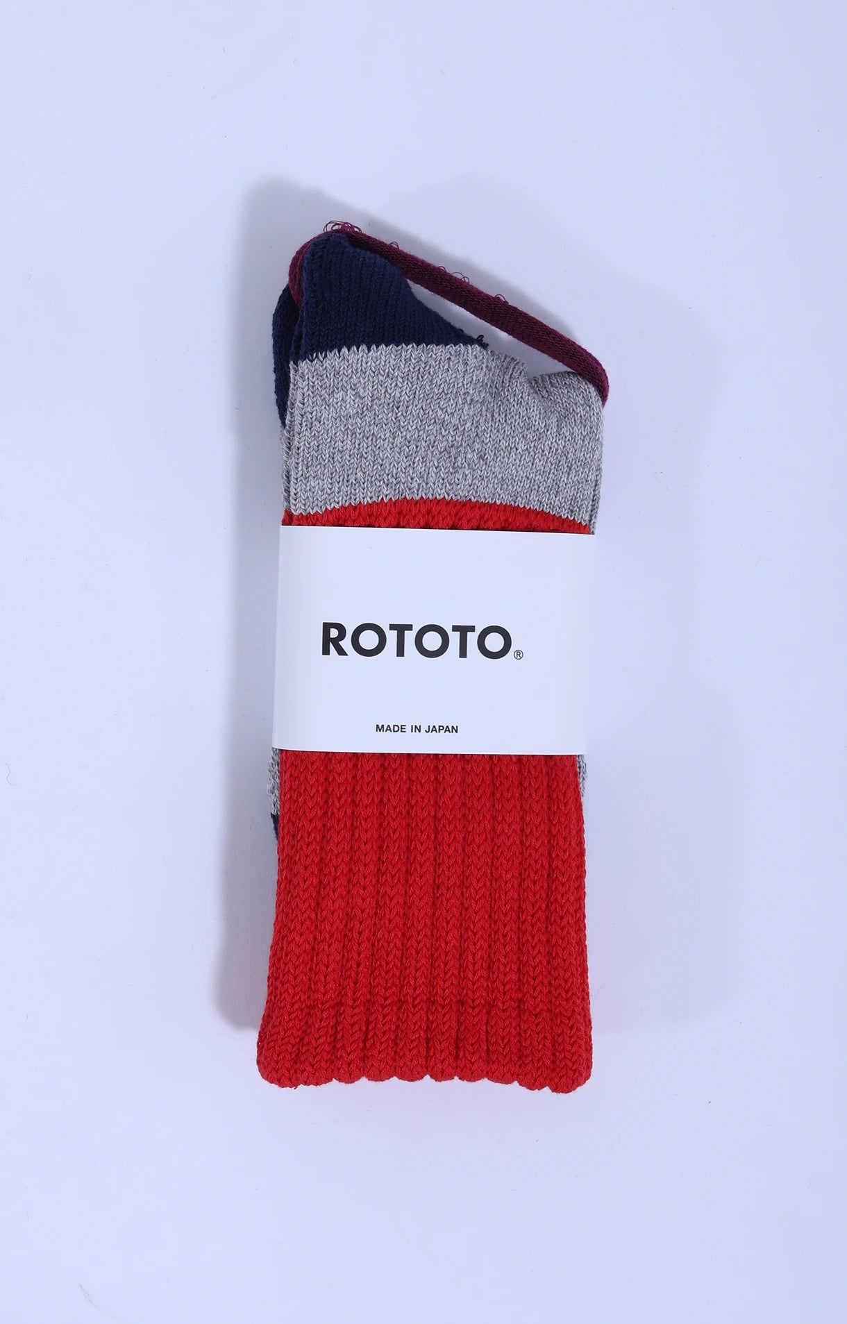 Loose Pile Socks Red/Gray