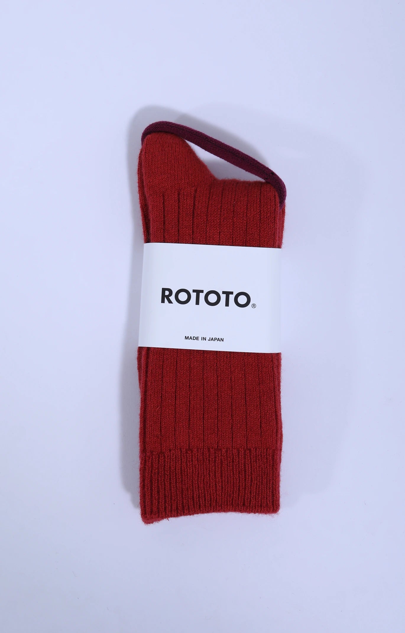 Ribbed Crew Sock Red