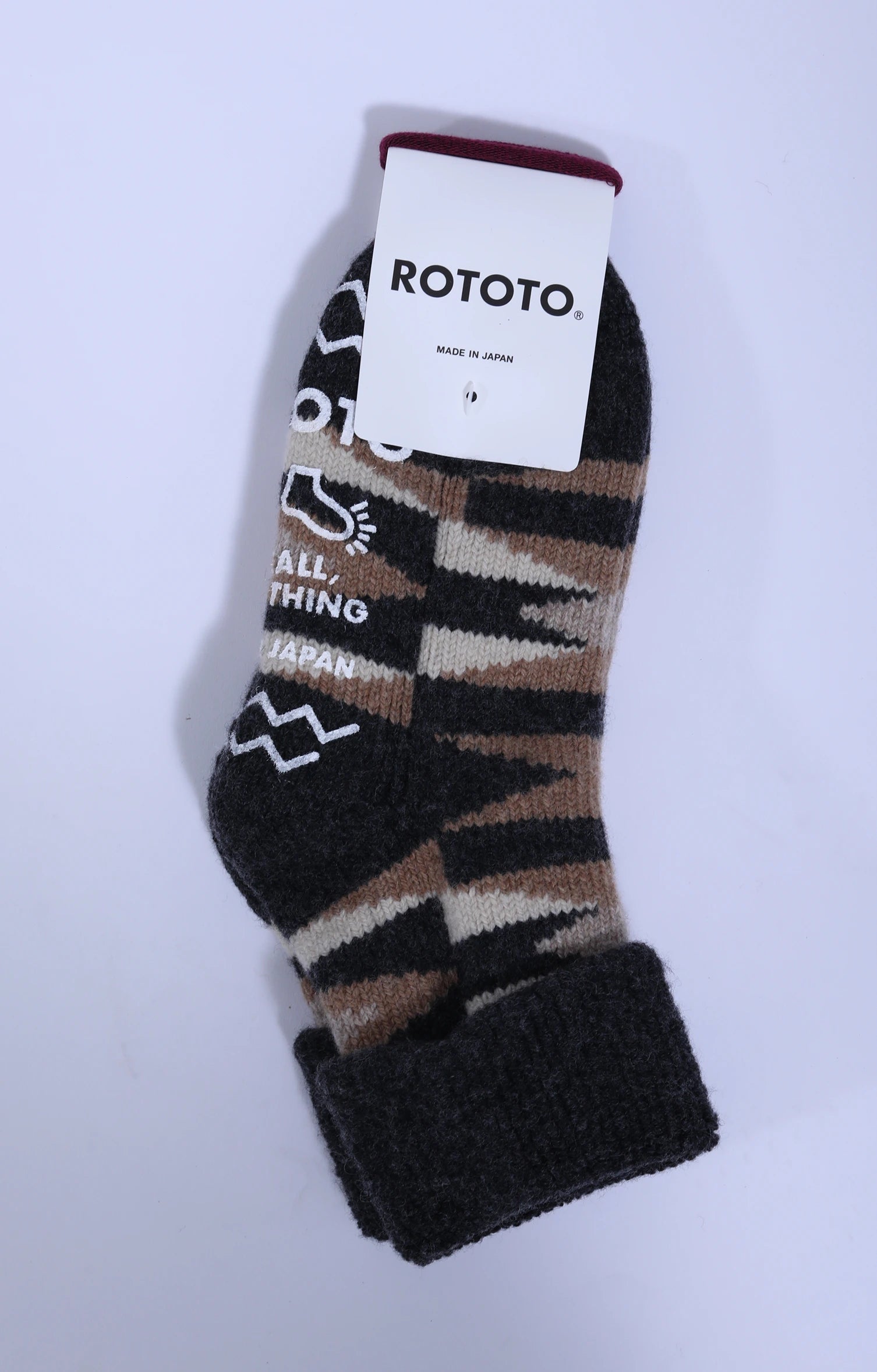 Comfy Room Socks Native Charcoal