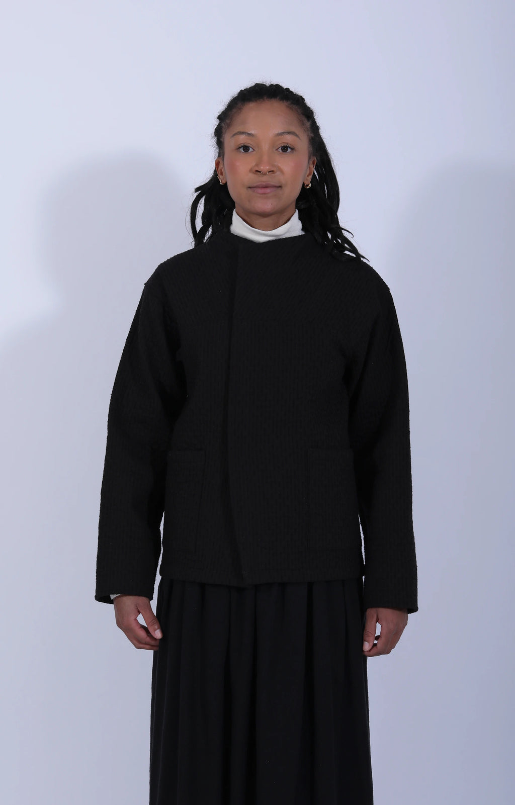 Women's Woven Jacket Black Brown