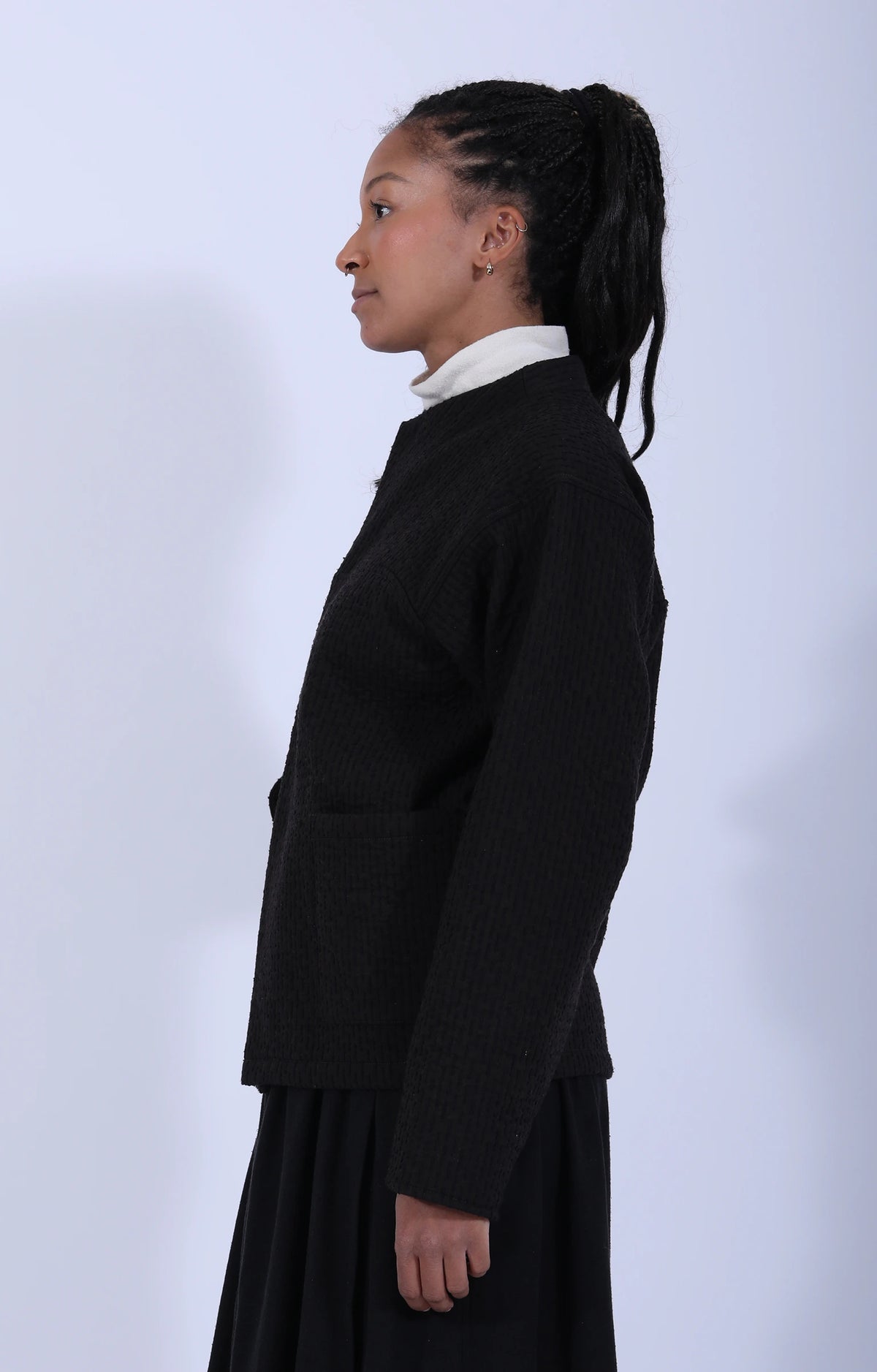 Women's Woven Jacket Black Brown