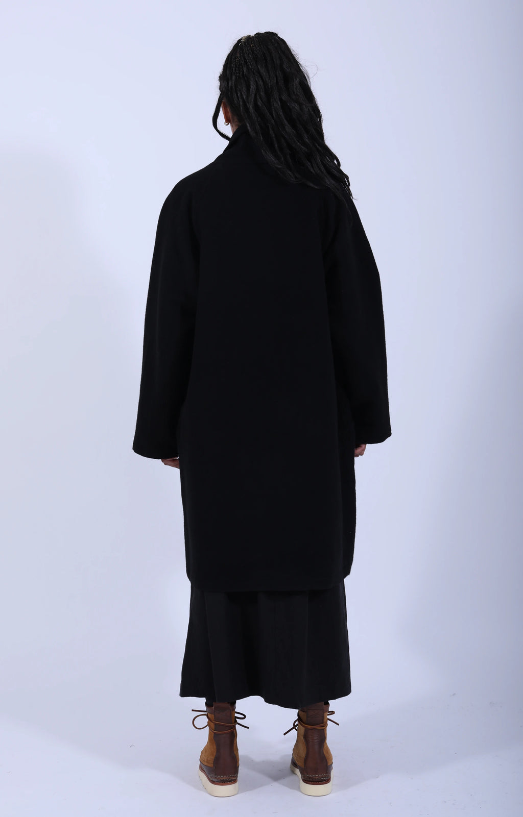 Women's Woven Short Coat Black
