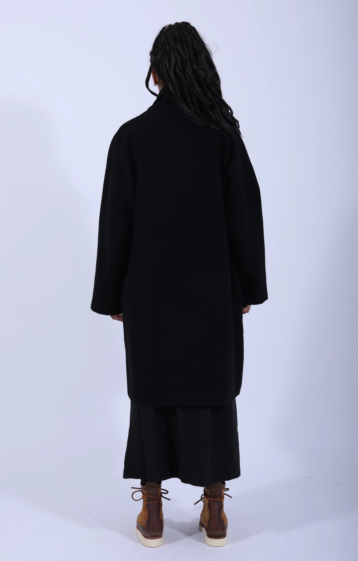 Women's Woven Short Coat Black