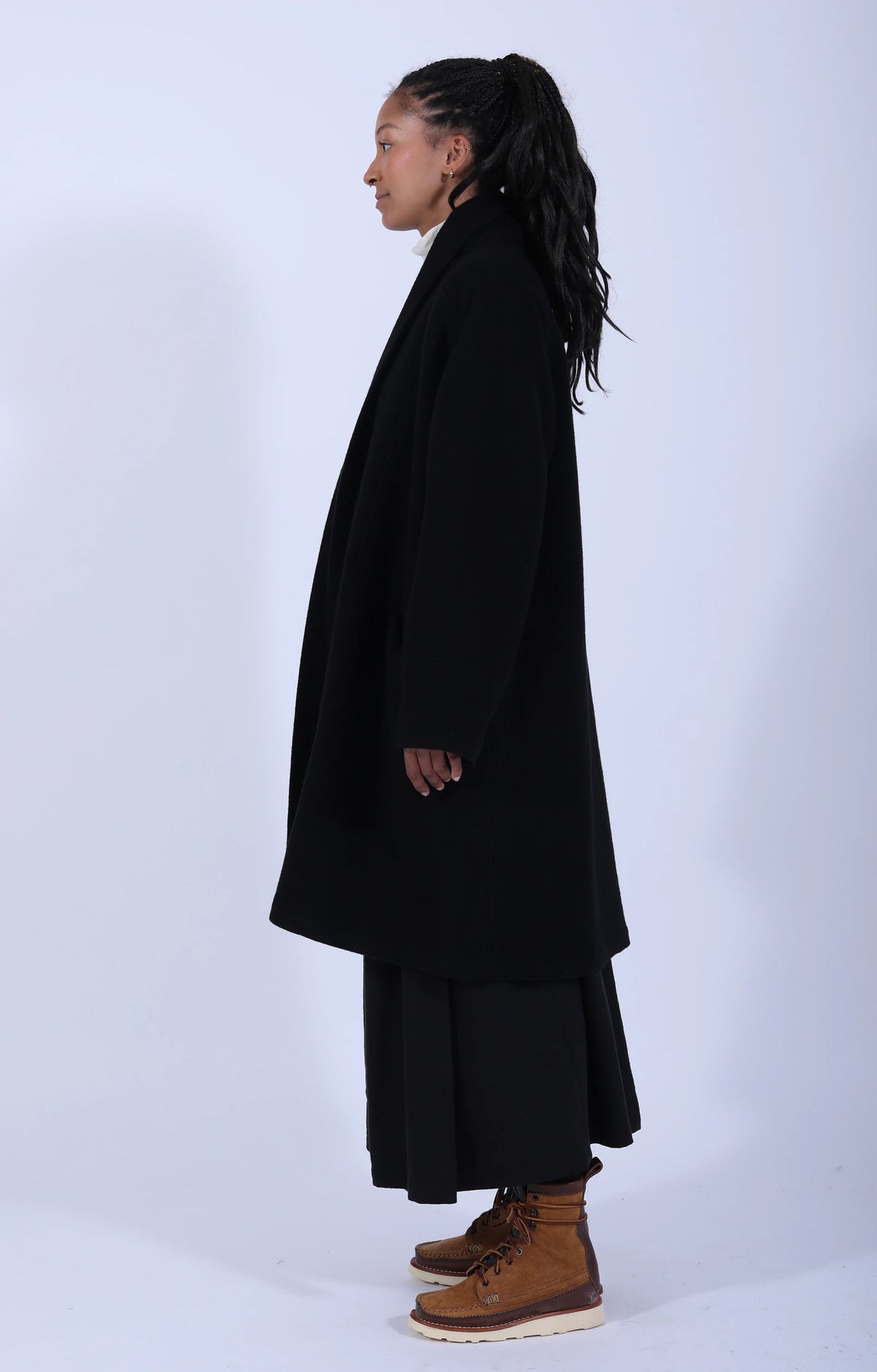 Women's Woven Short Coat Black
