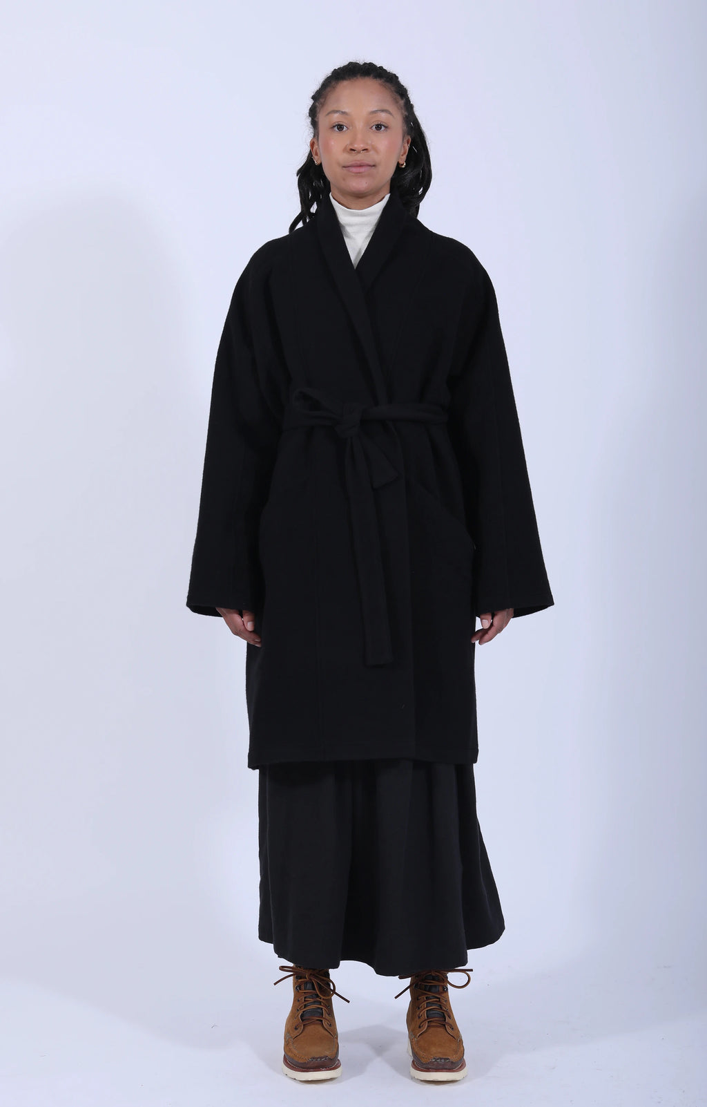 Women's Woven Short Coat Black