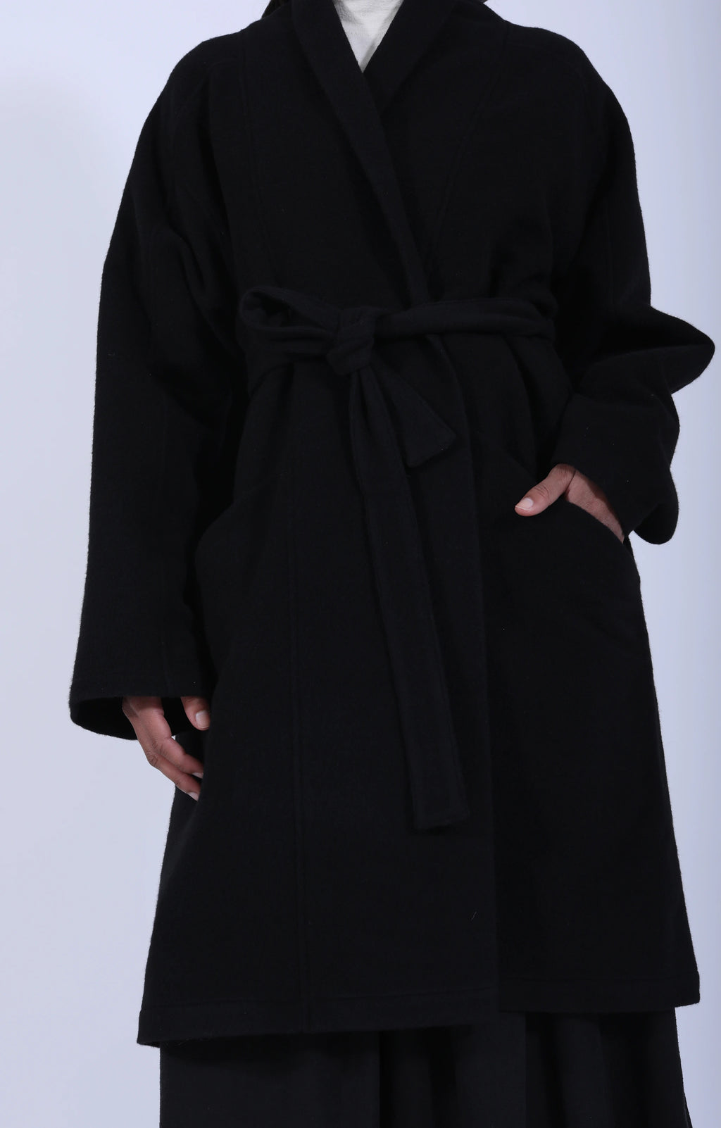 Women's Woven Short Coat Black