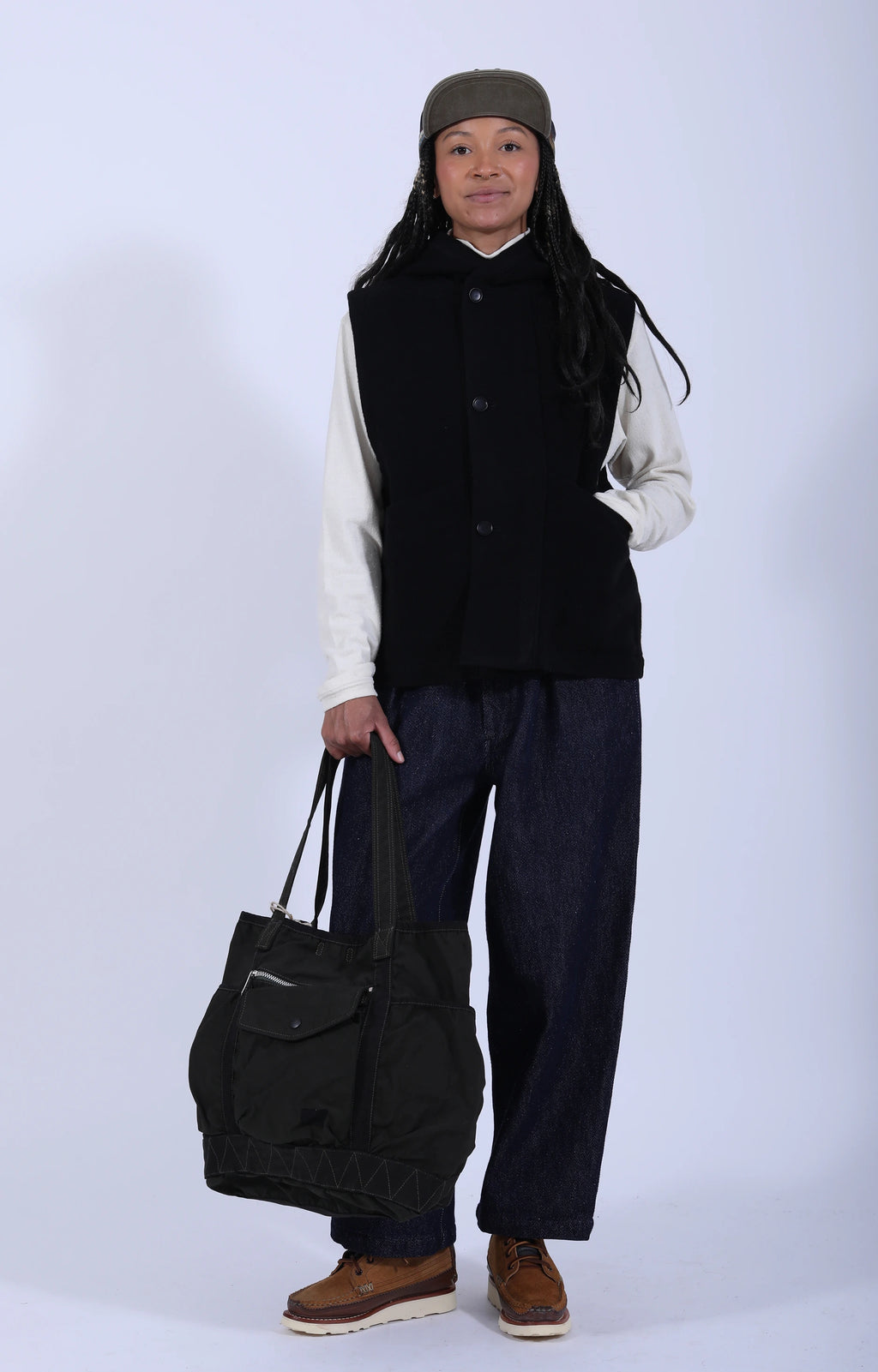 Women's Woven Vest Black