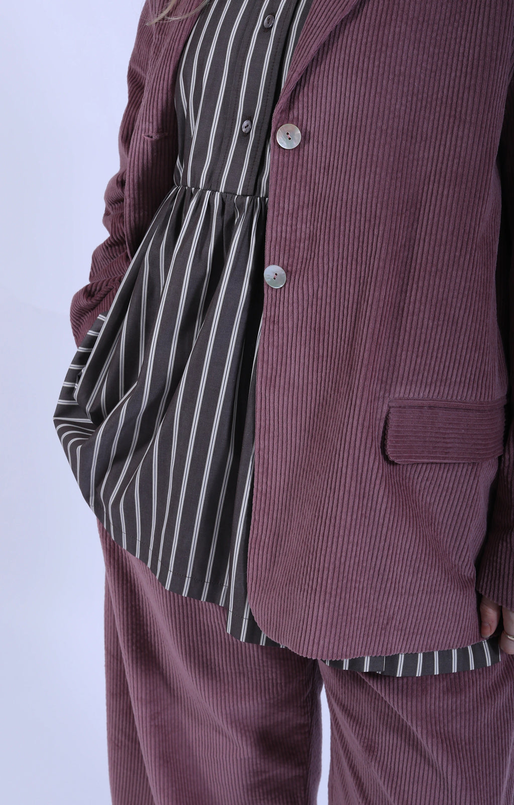 Andie Blazer Cord Thistle