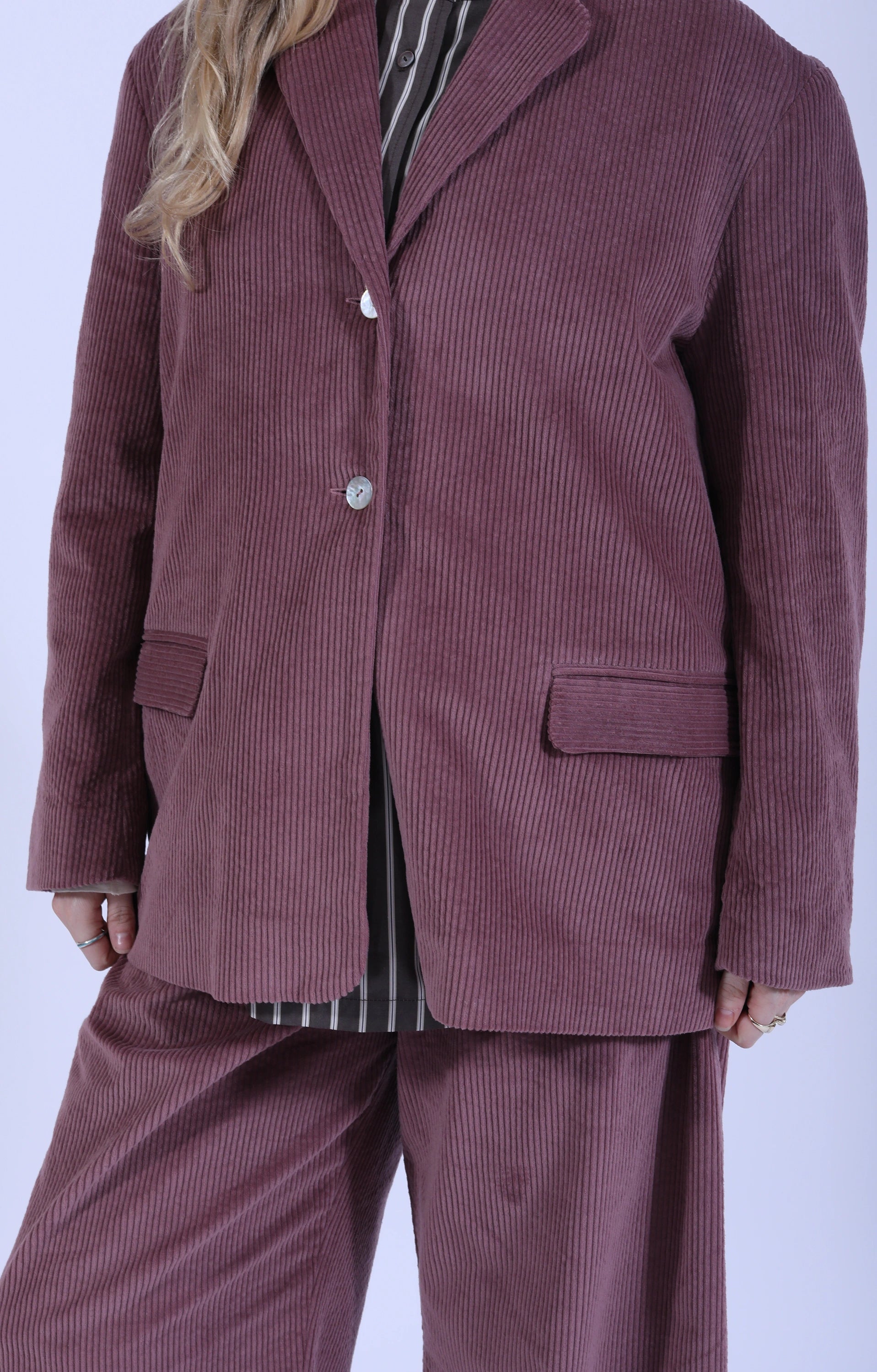 Andie Blazer Cord Thistle