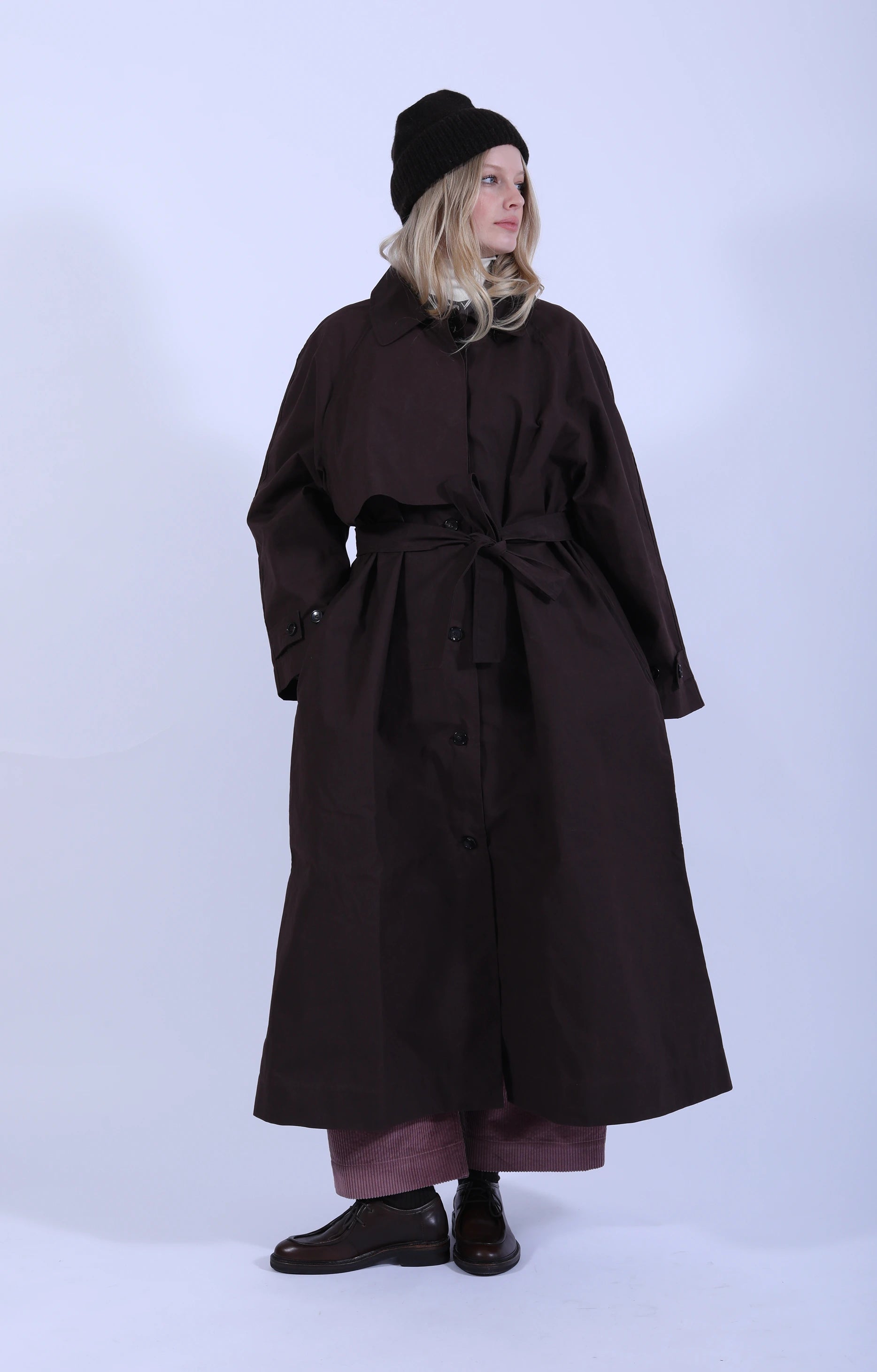 Oilskin Wickham Mac Dark Mulberry