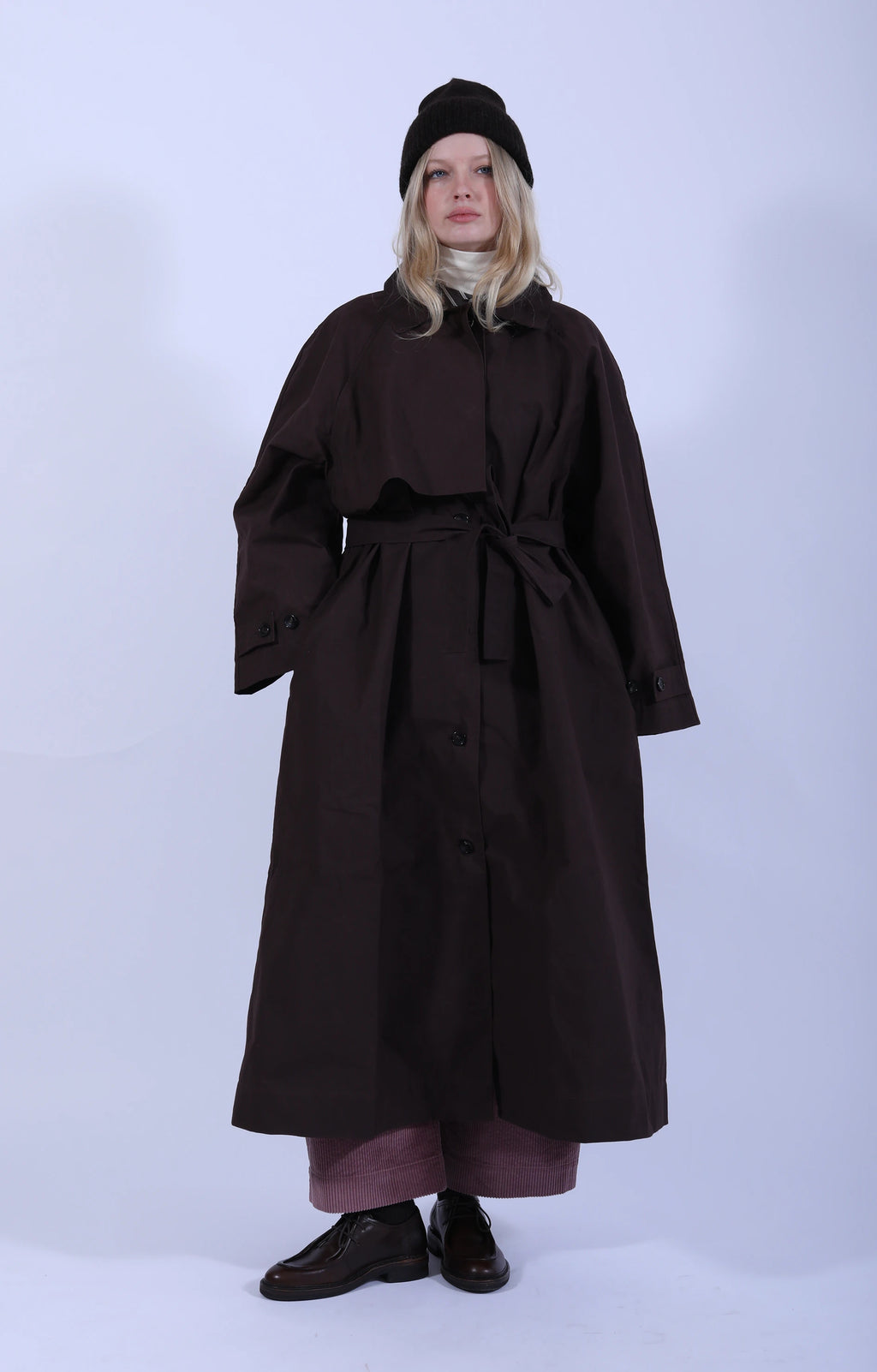 Oilskin Wickham Mac Dark Mulberry