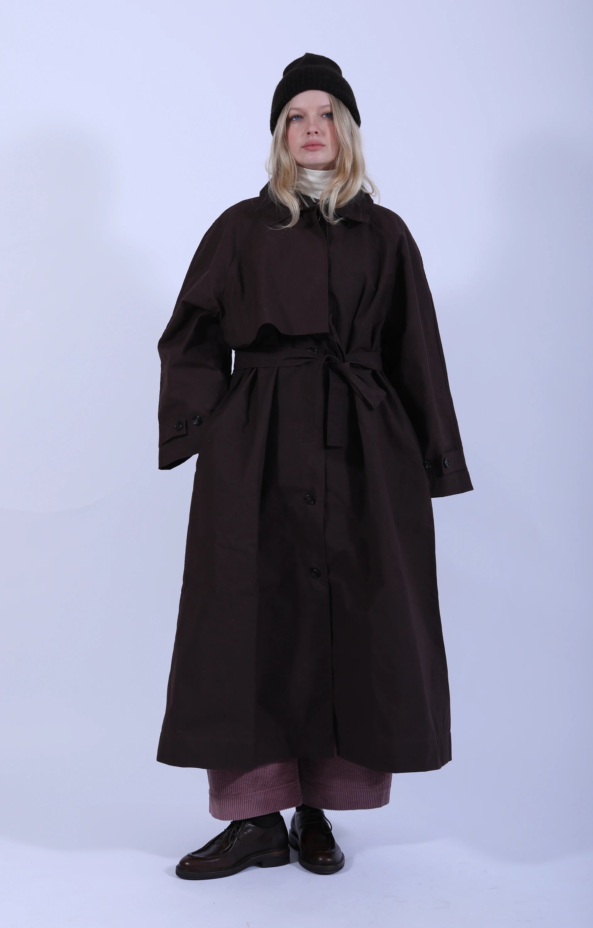 Oilskin Wickham Mac Dark Mulberry