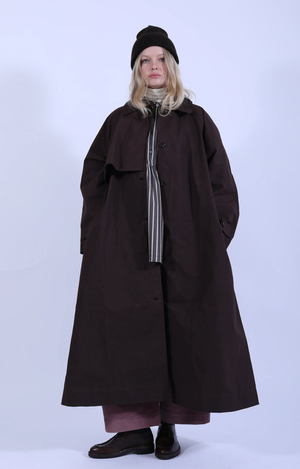 Oilskin Wickham Mac Dark Mulberry