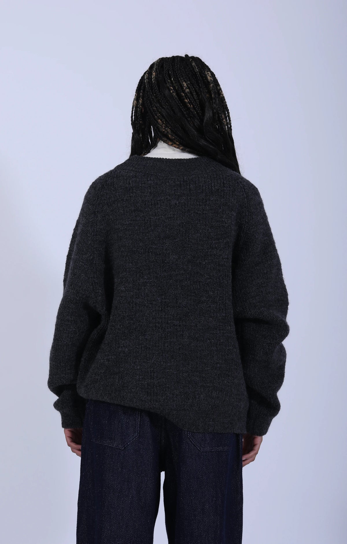 Women's Knitted Sweater Charcoal Grey