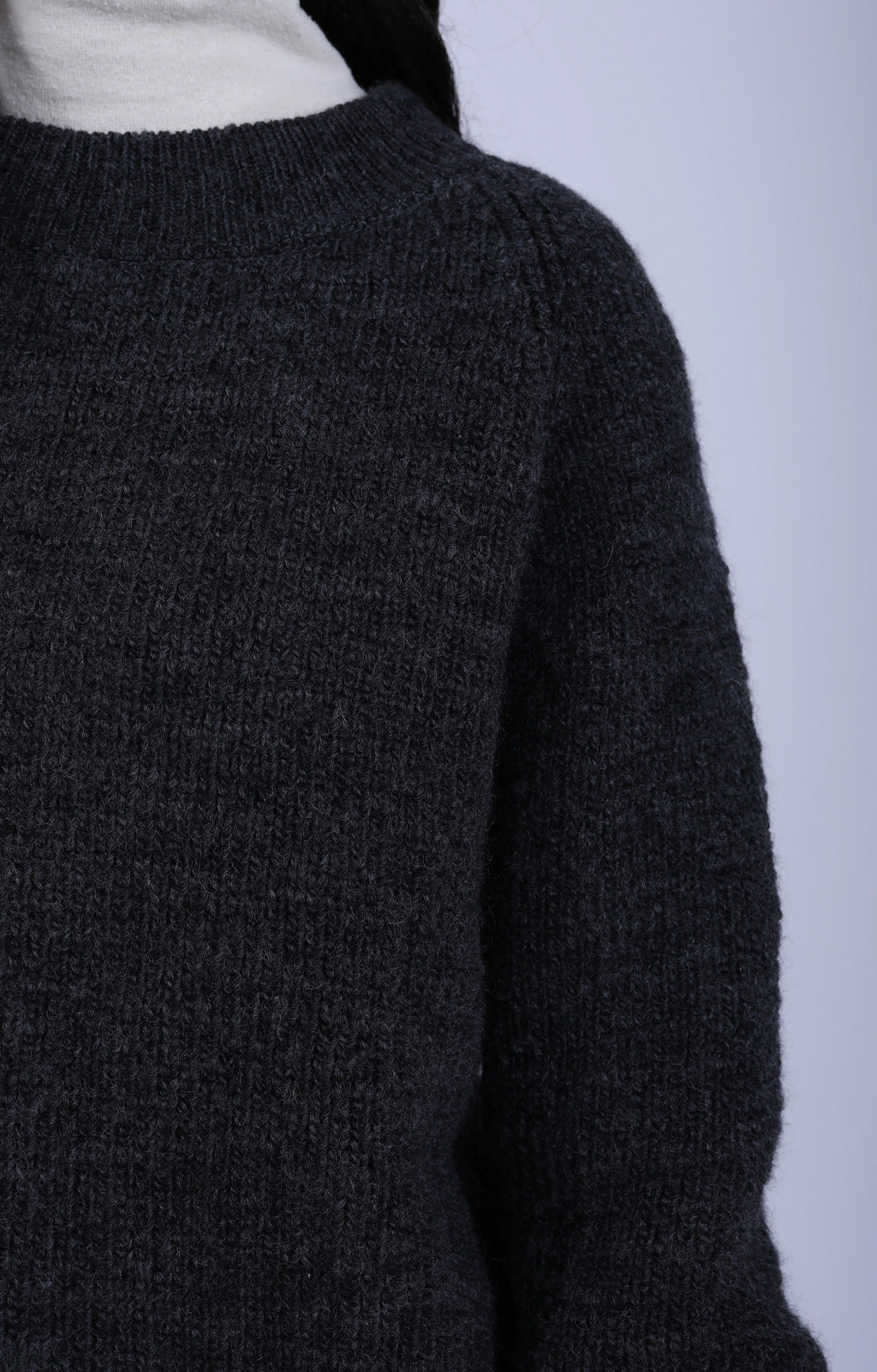 Women's Knitted Sweater Charcoal Grey