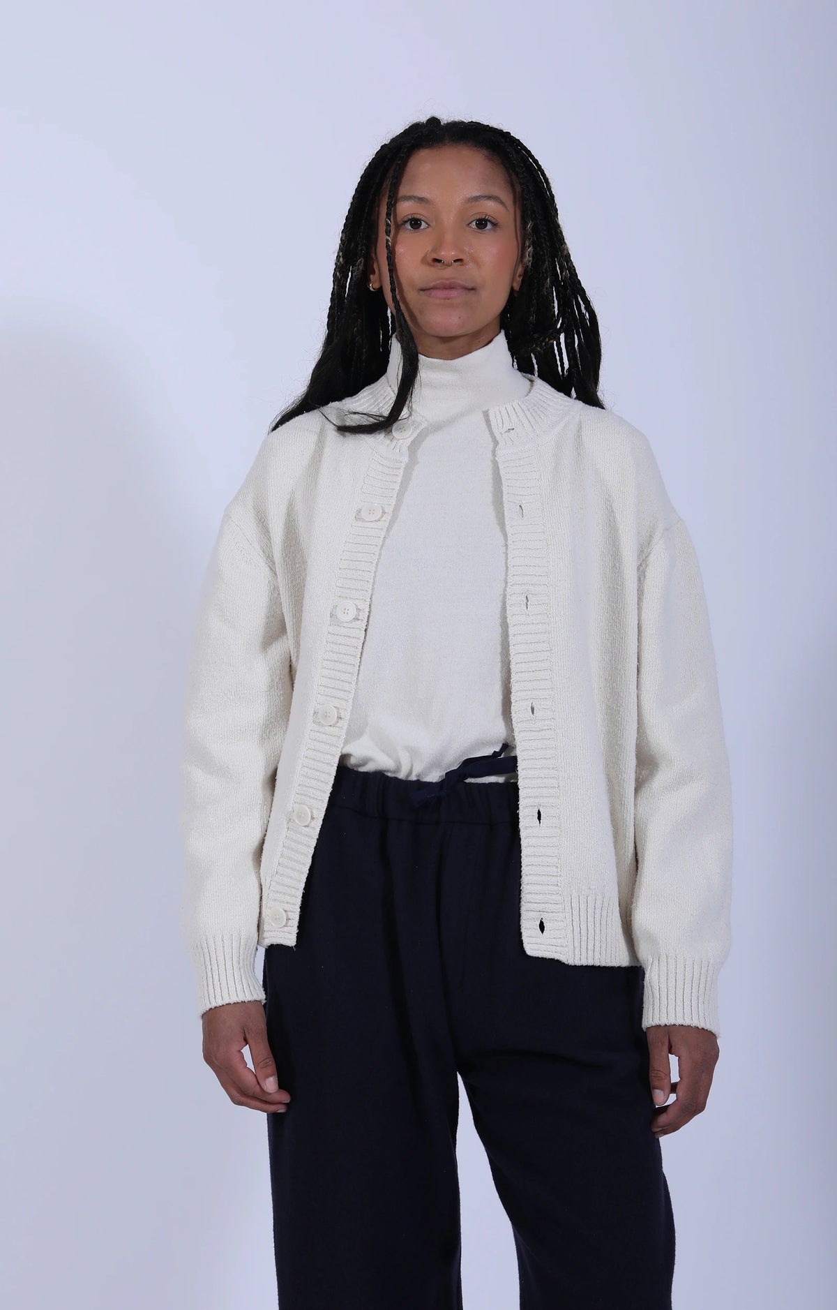Women's Knitted Sweater Natural White