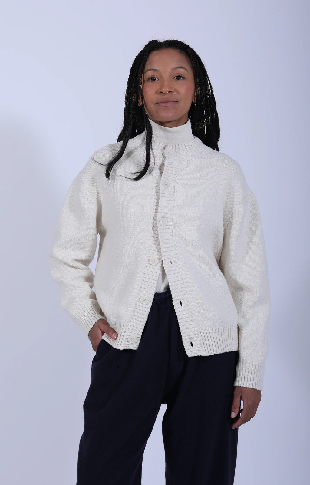 Women's Knitted Sweater Natural White