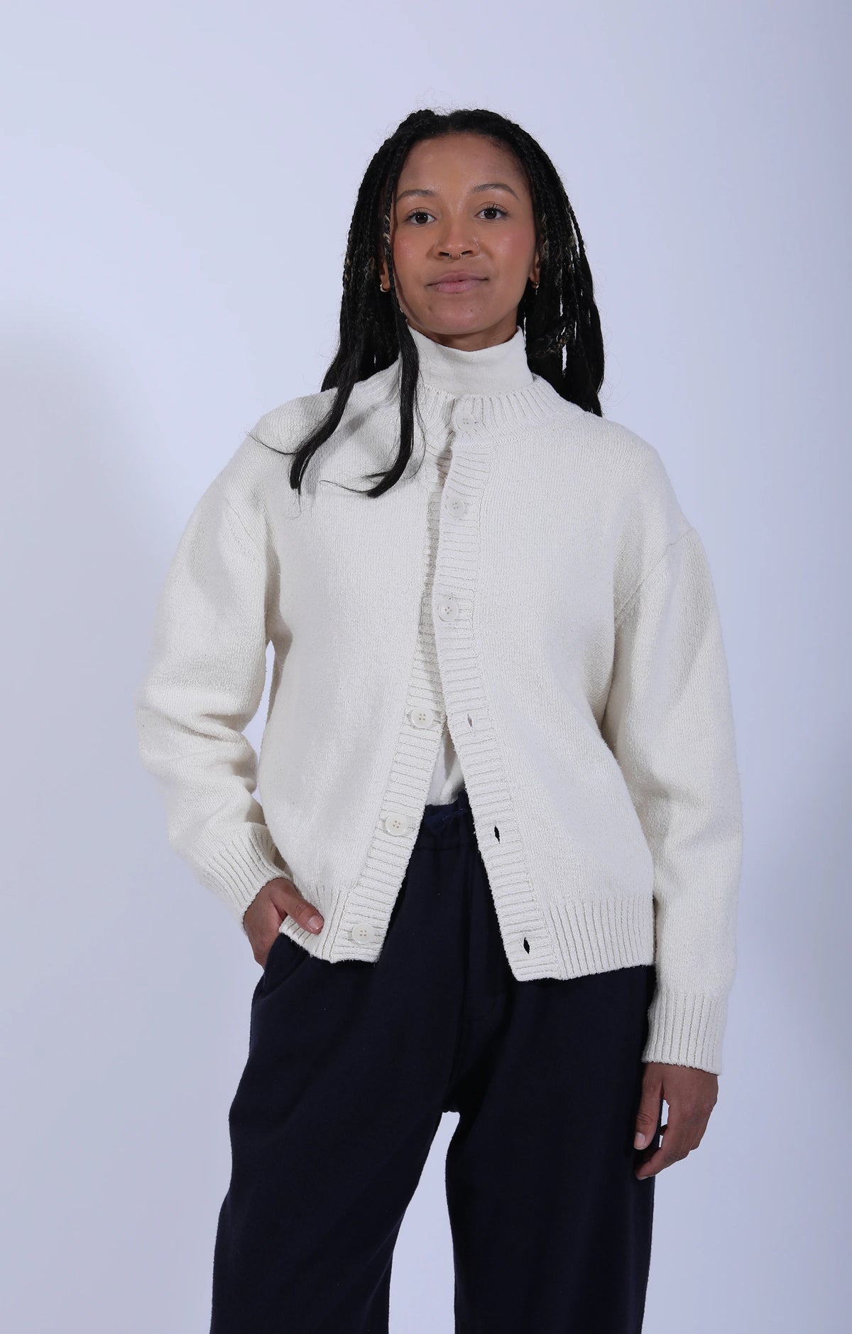 Women's Knitted Sweater Natural White