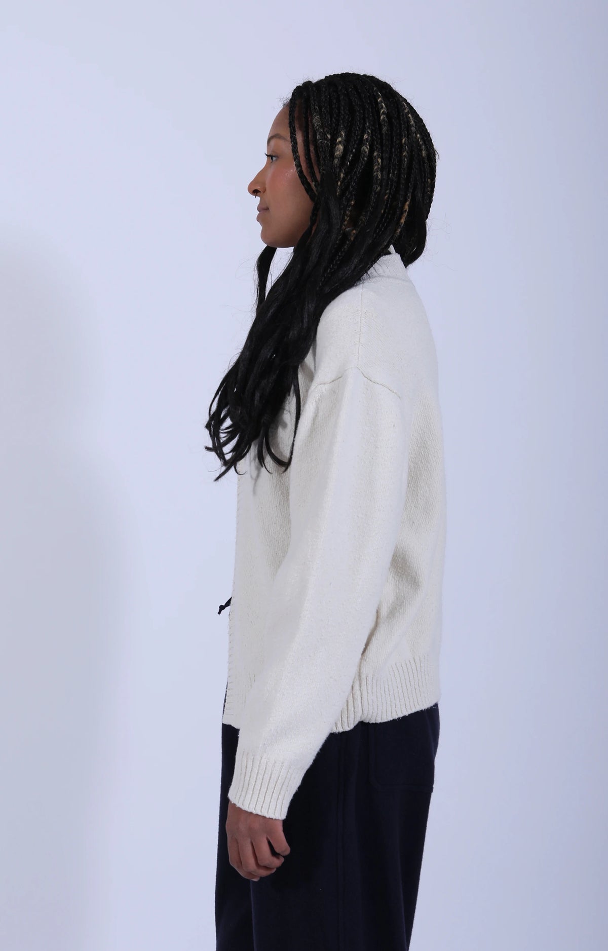 Women's Knitted Sweater Natural White