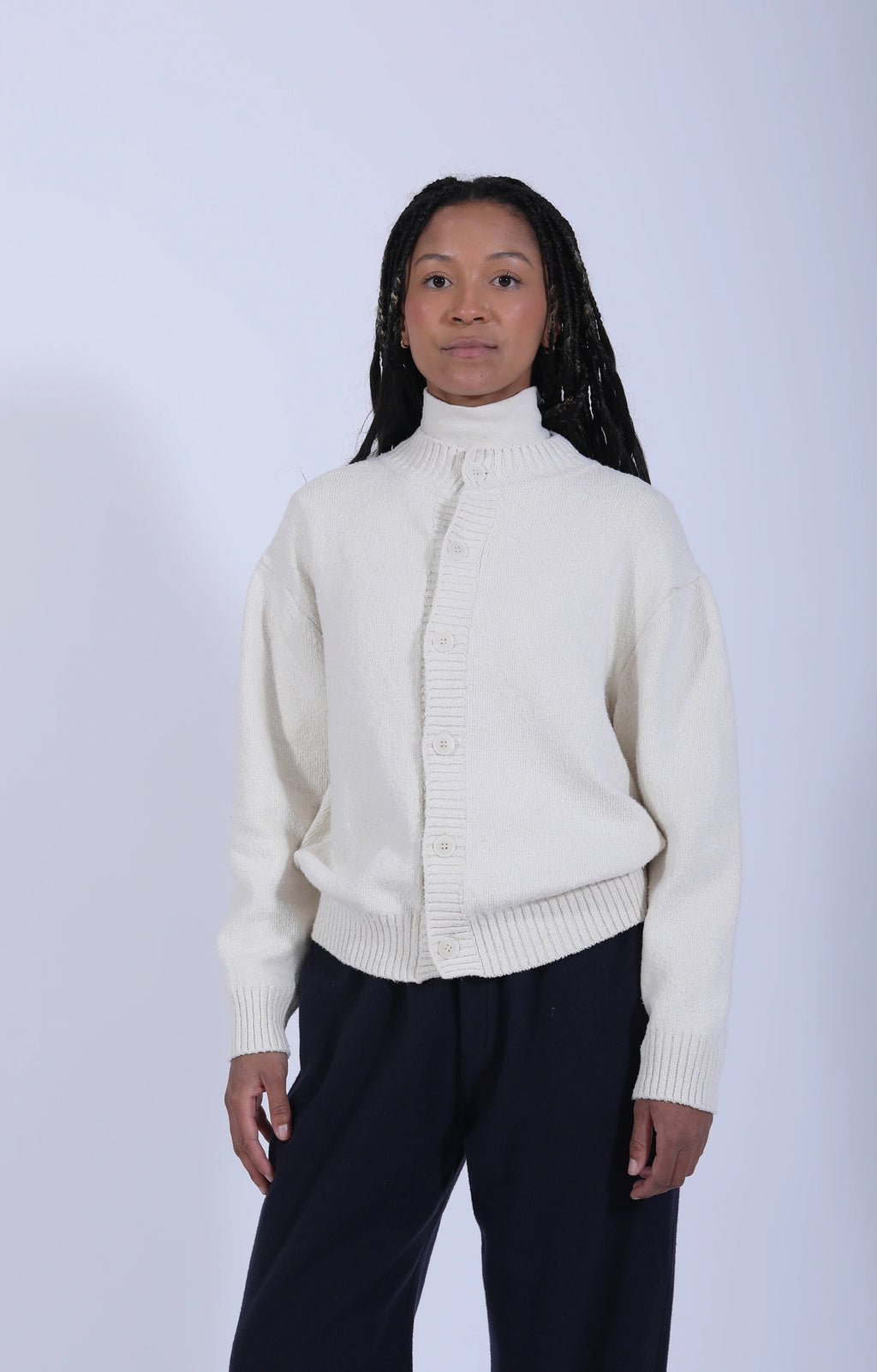 Women's Knitted Sweater Natural White