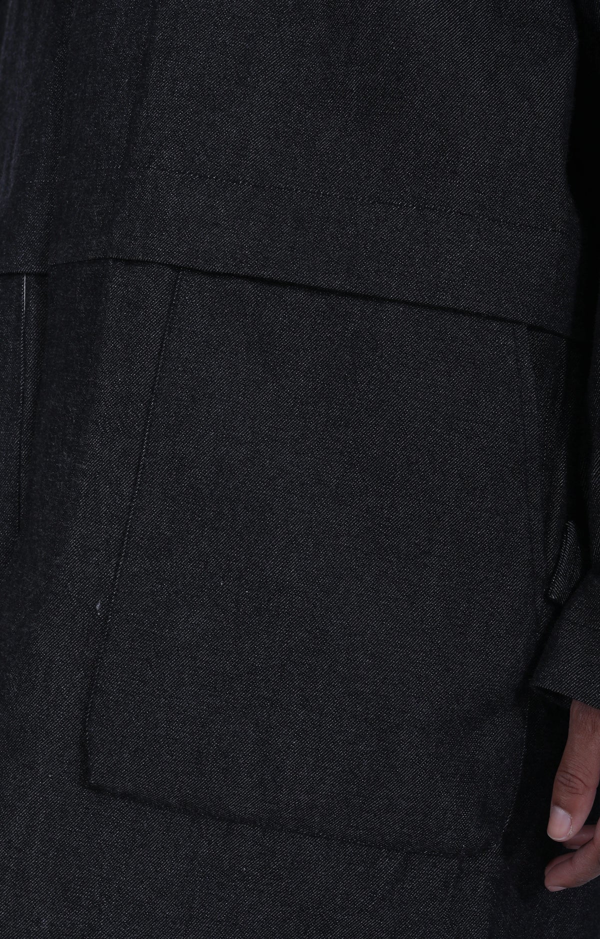Women's Woven Coat Black White