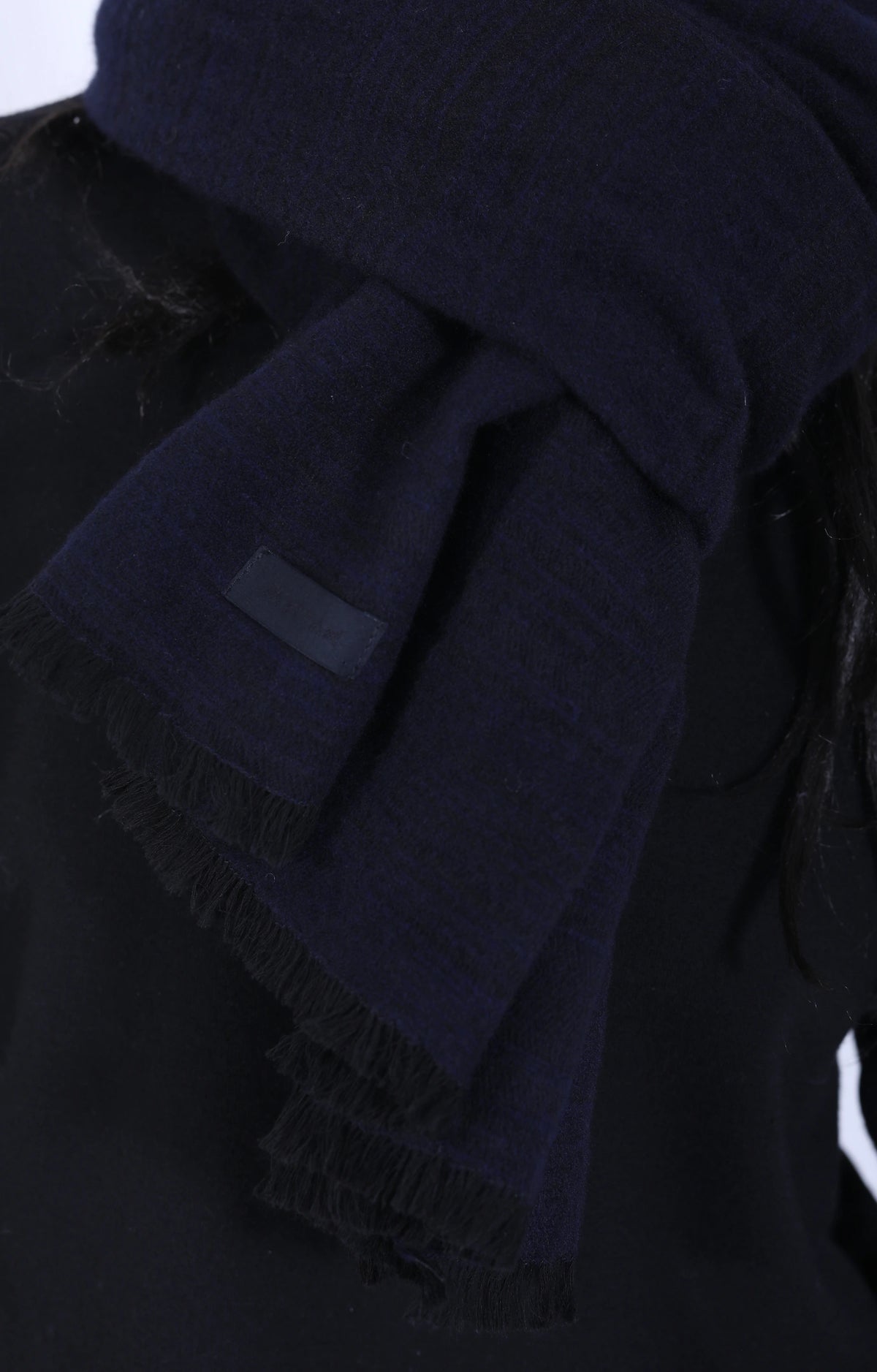 Women's Woven Scarf Dark Navy