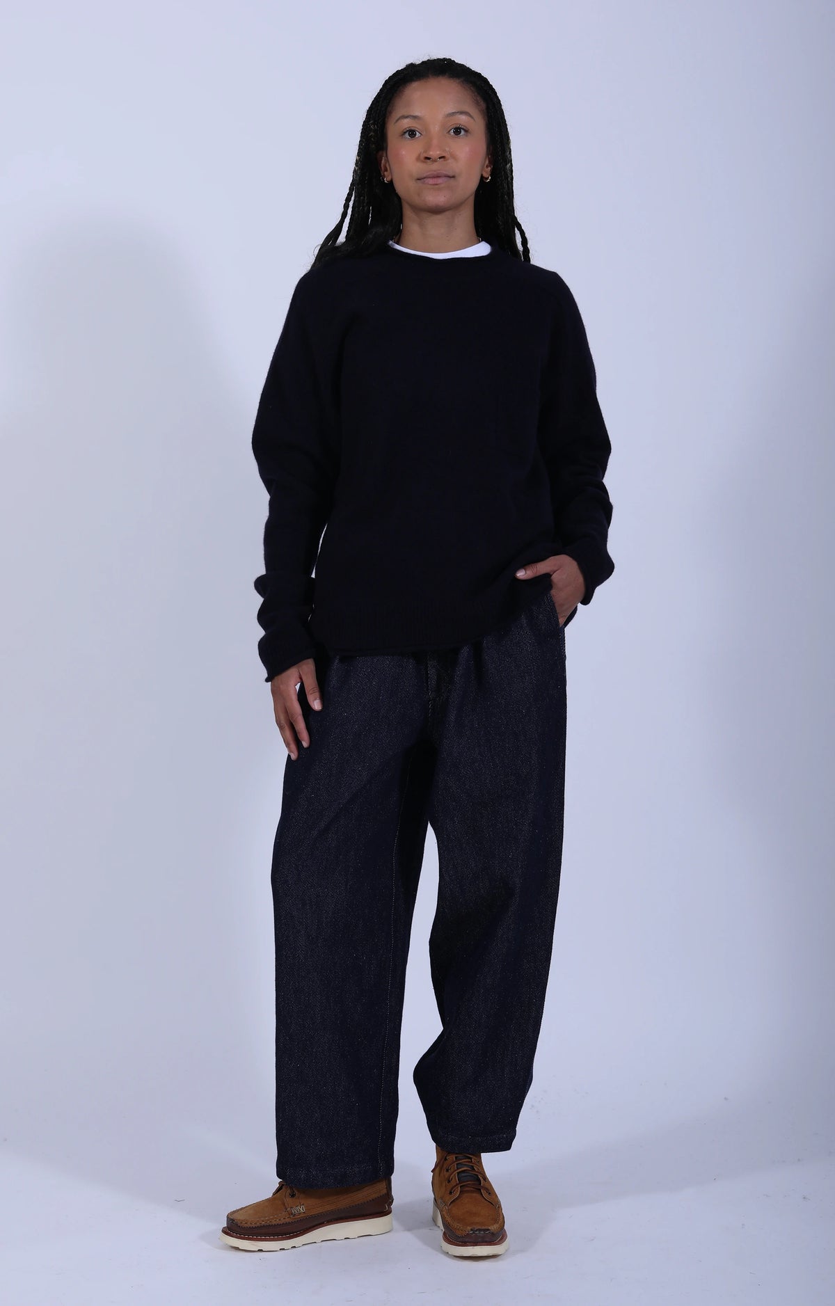 Fie Pocket Sweater Navy