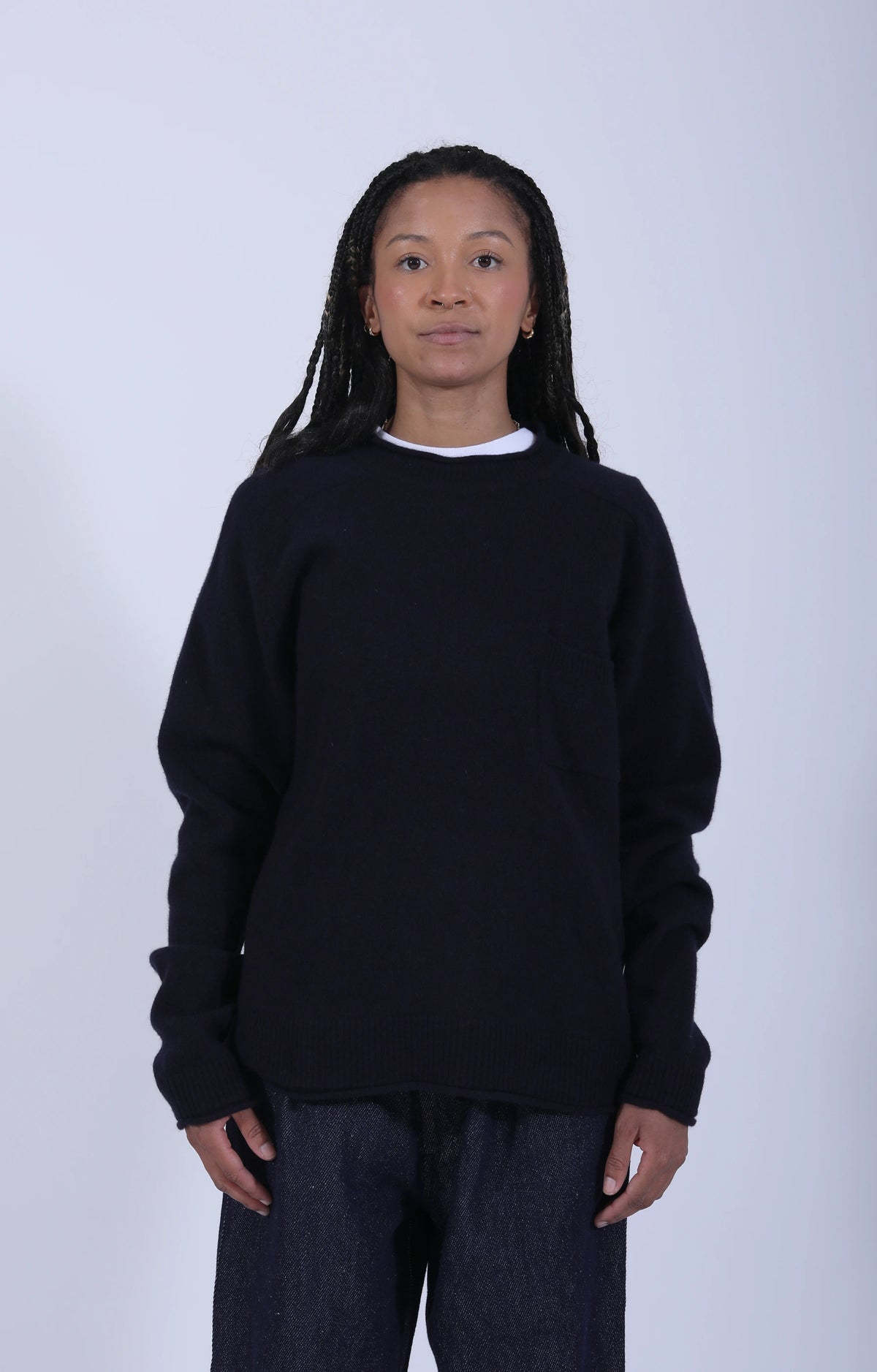 Fie Pocket Sweater Navy